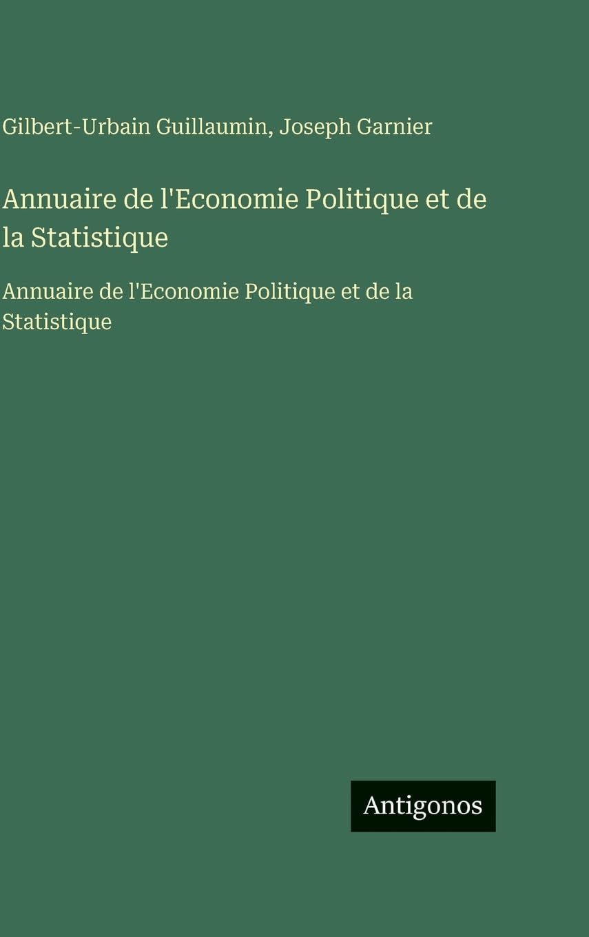Annuaire de l'Economie Politique et de la Statistique Contemporary literature