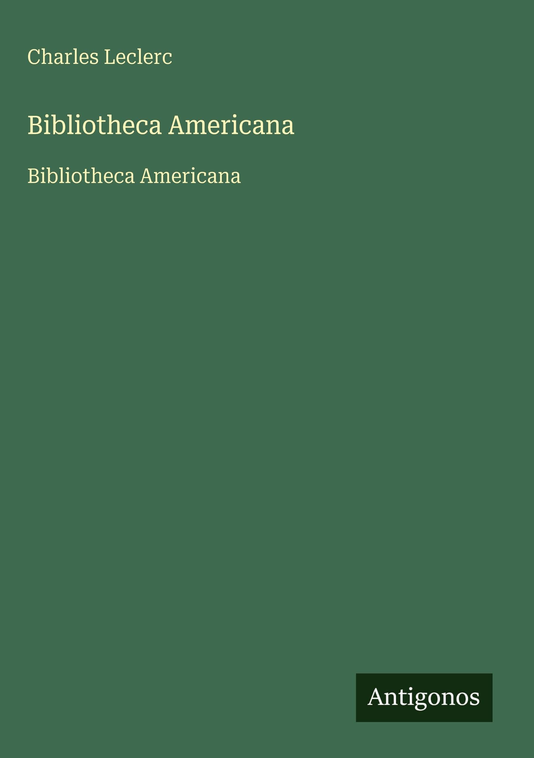 Product Image: Bibliotheca Americana