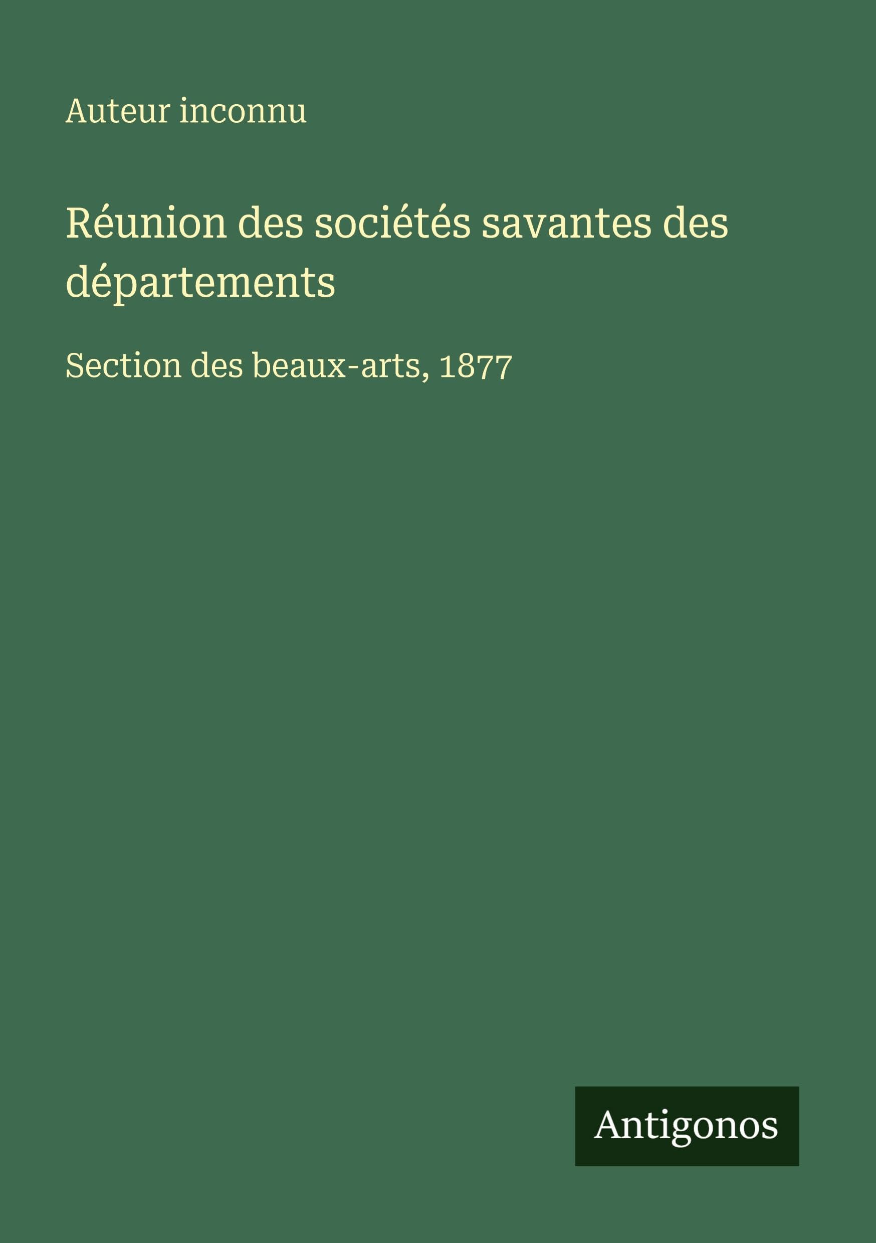 Réunion des sociétés savantes des départements Contemporary literature