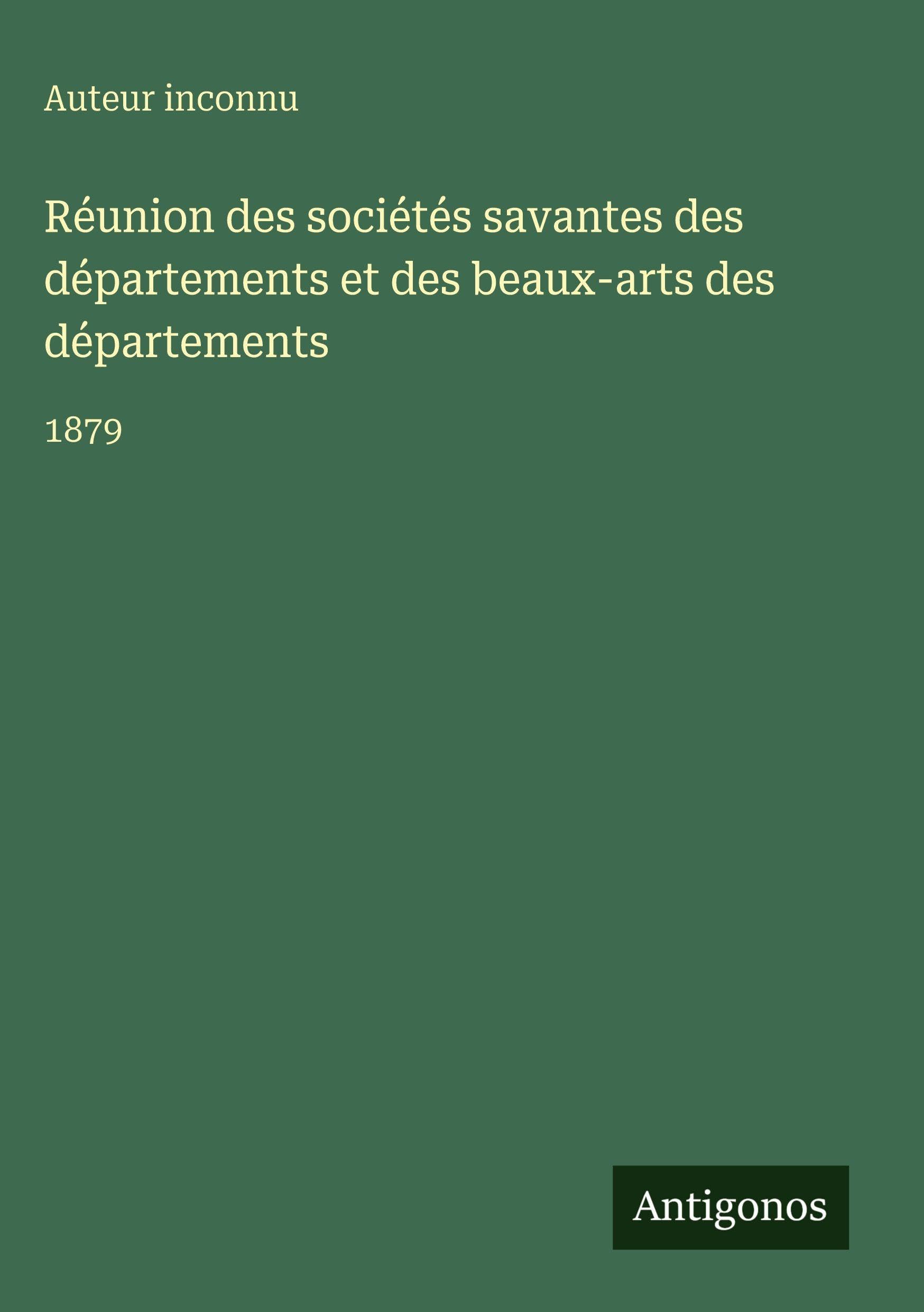 Réunion des sociétés savantes des départements et des beaux-arts des départements Contemporary literature Books