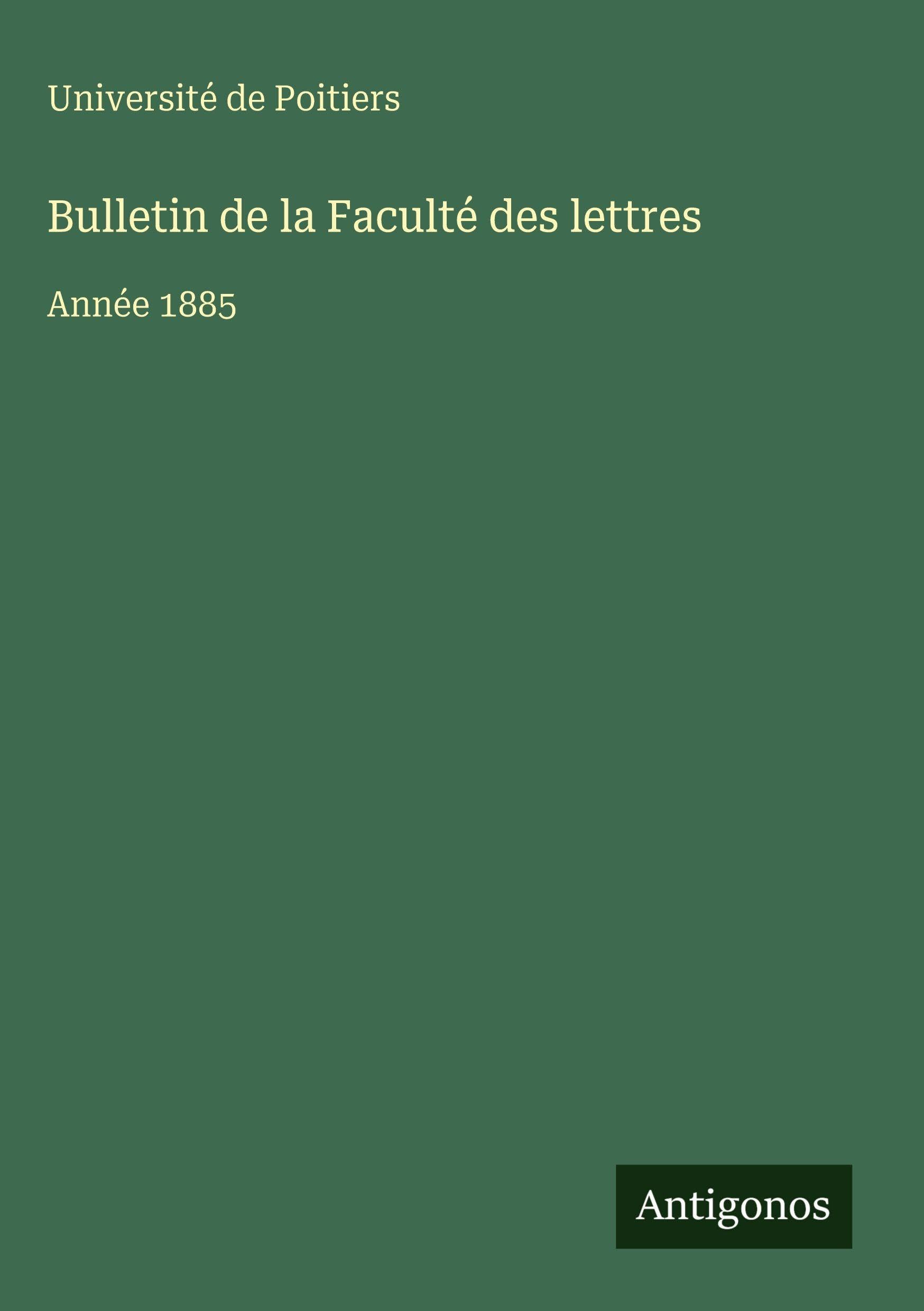 Bulletin de la Faculté des lettres Classics