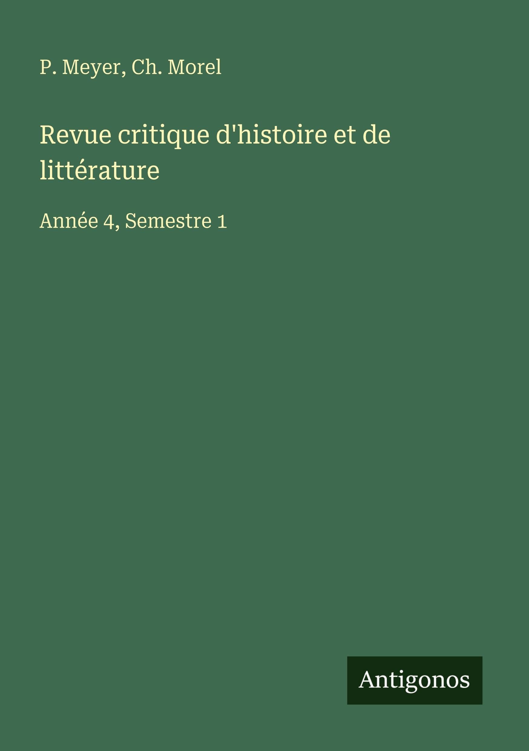 Revue critique d'histoire et de littérature Classics
