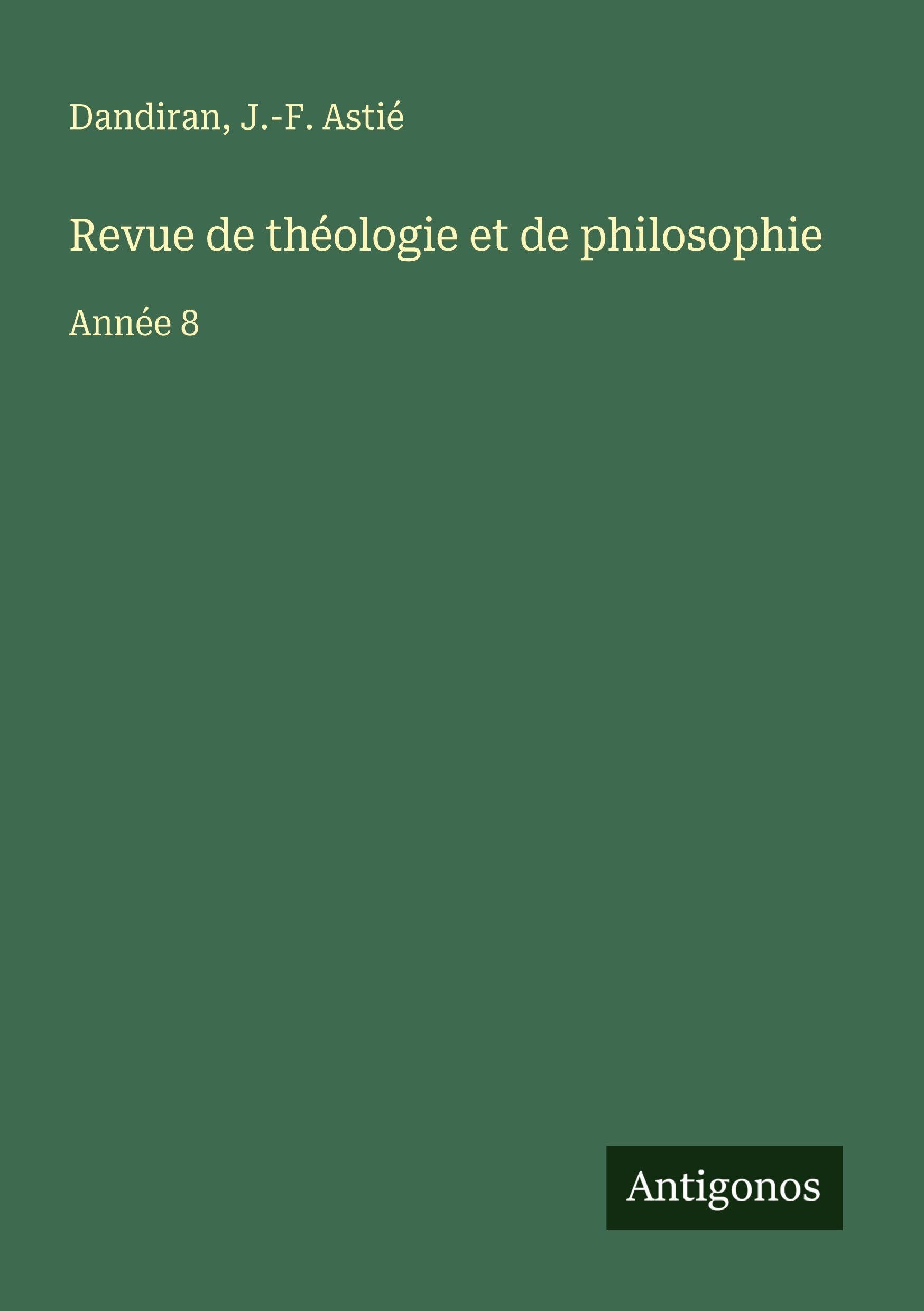 Revue de théologie et de philosophie Classics