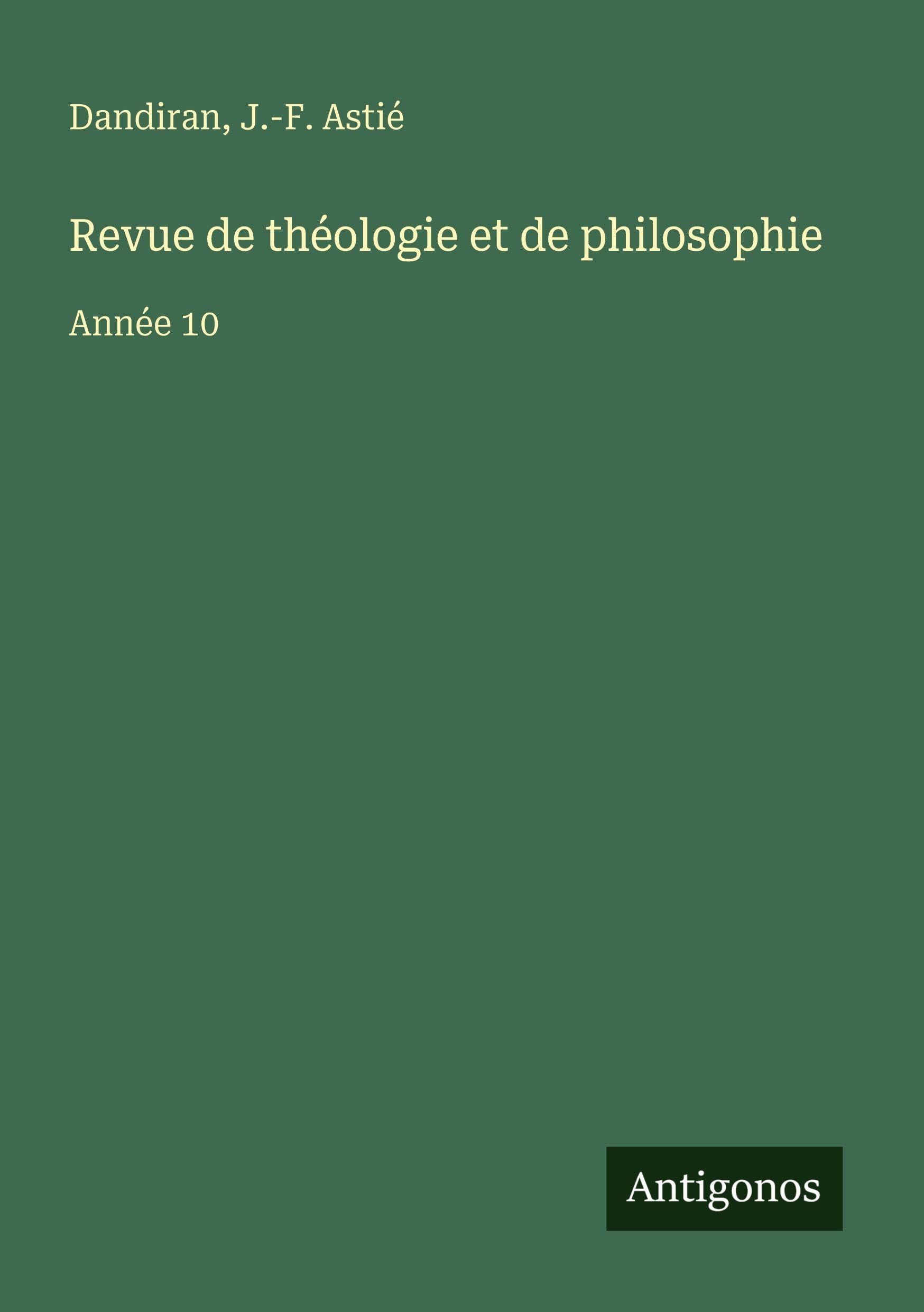 Revue de théologie et de philosophie Classics
