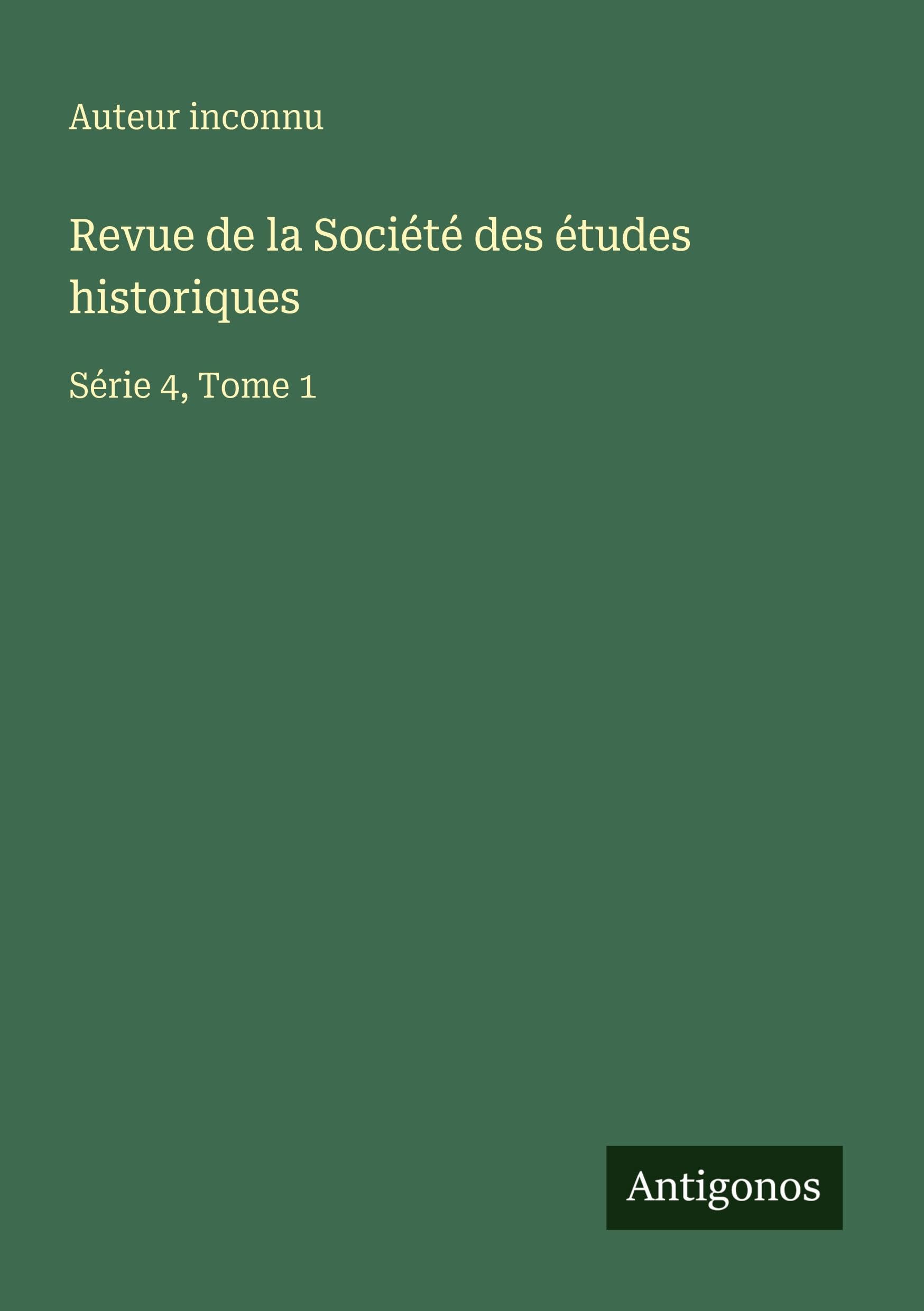 Revue de la Société des études historiques Classics