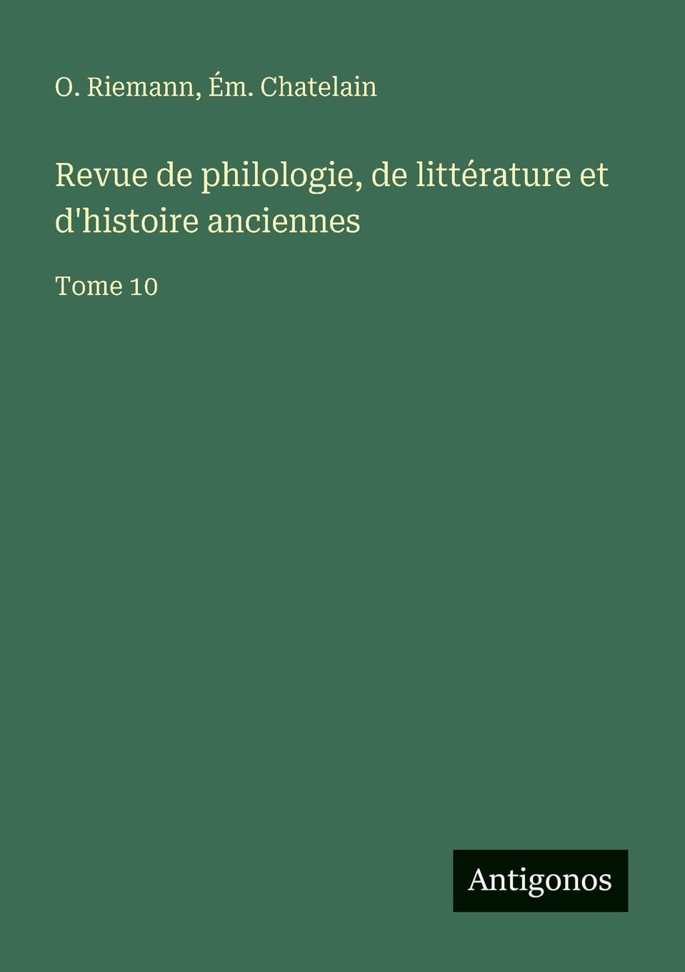 Revue de philologie, de littérature et d'histoire anciennes Contemporary literature