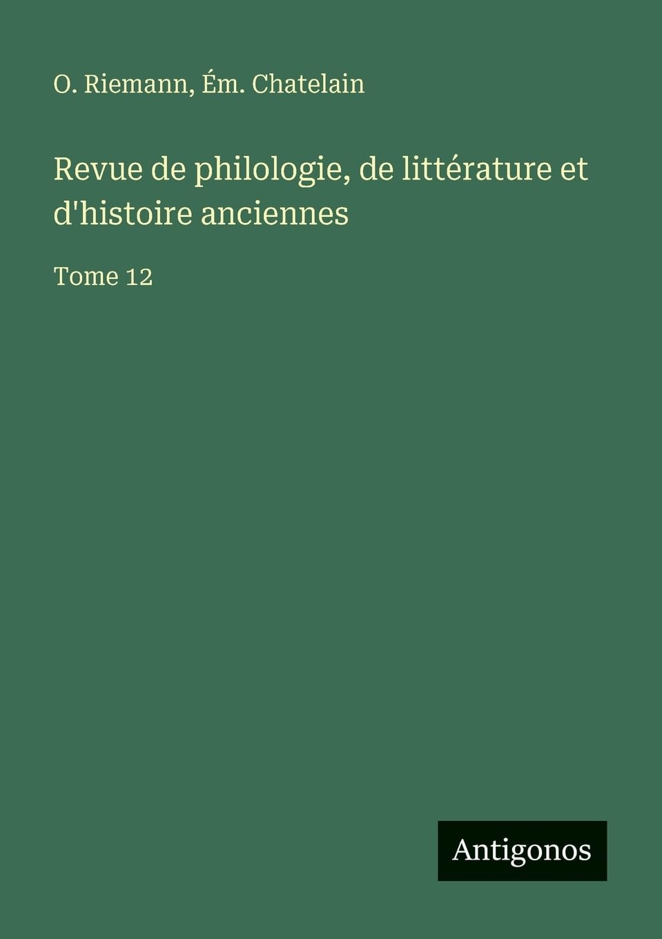 Revue de philologie, de littérature et d'histoire anciennes Contemporary literature