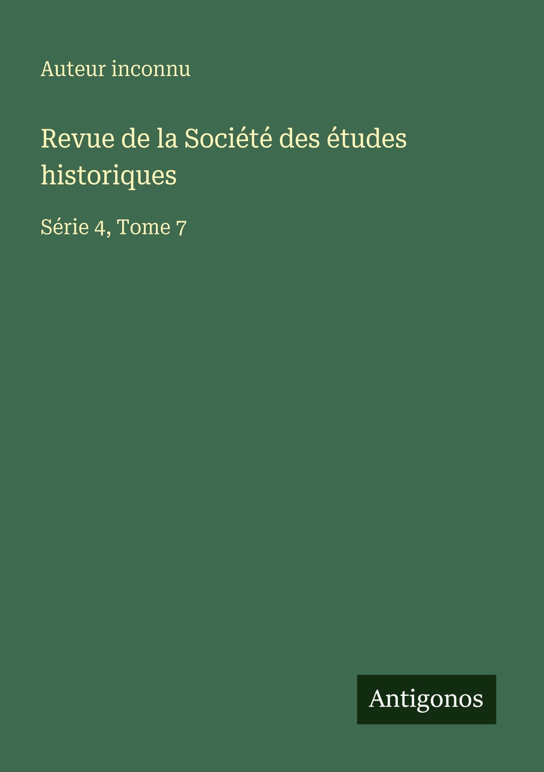 Revue de la Société des études historiques Classics
