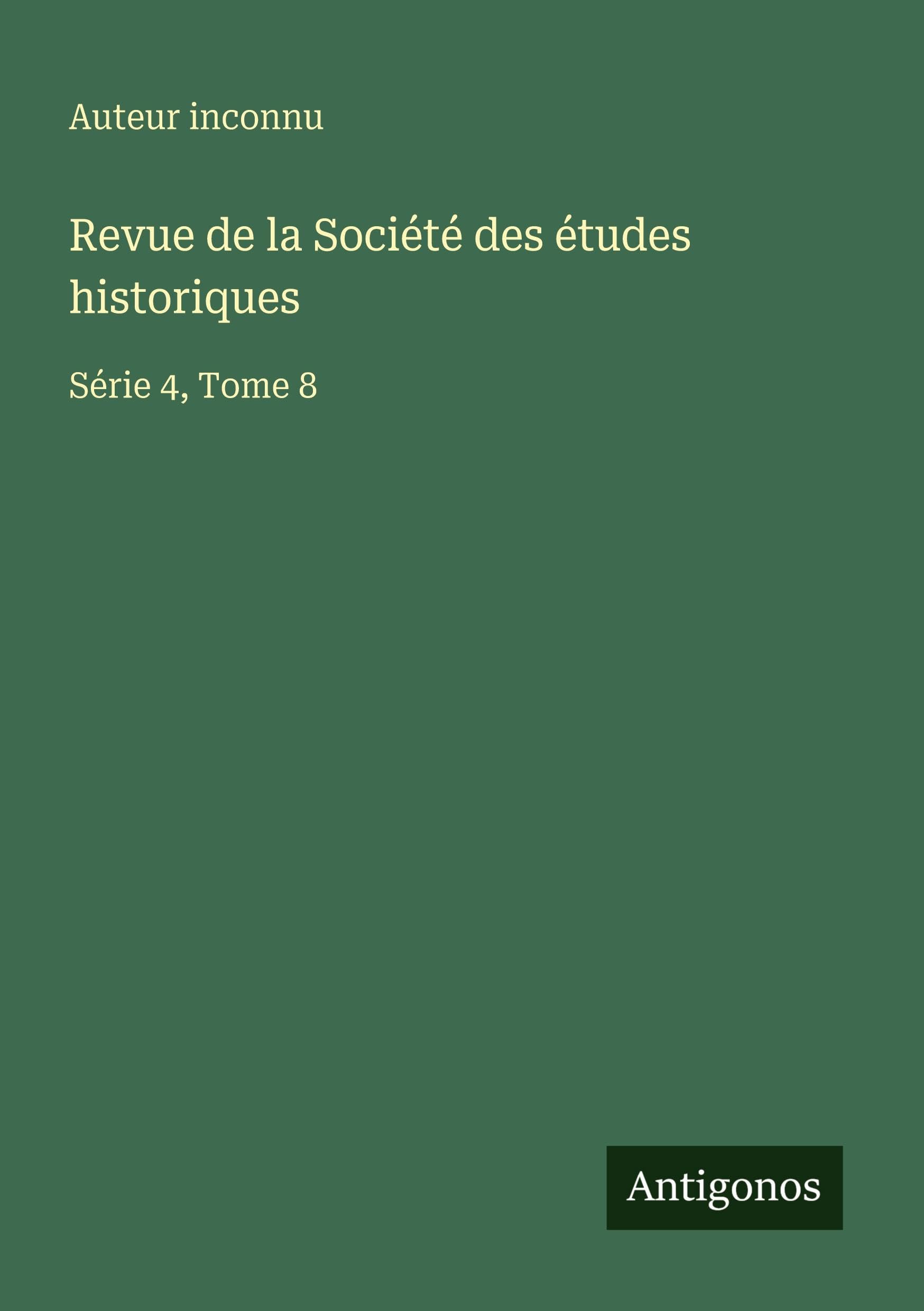 Revue de la Société des études historiques Classics