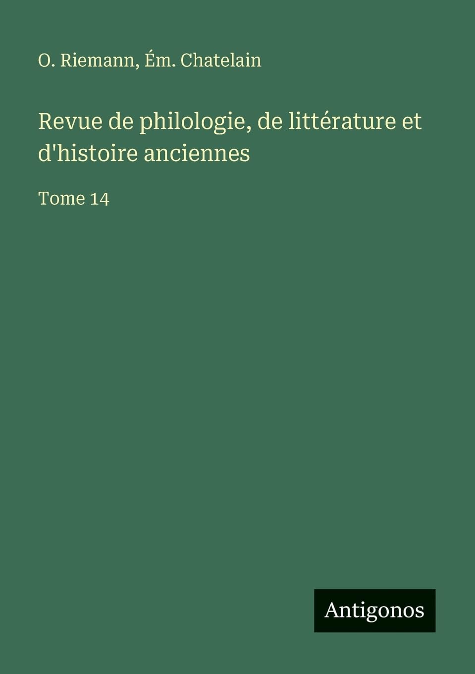 Revue de philologie, de littérature et d'histoire anciennes Contemporary literature