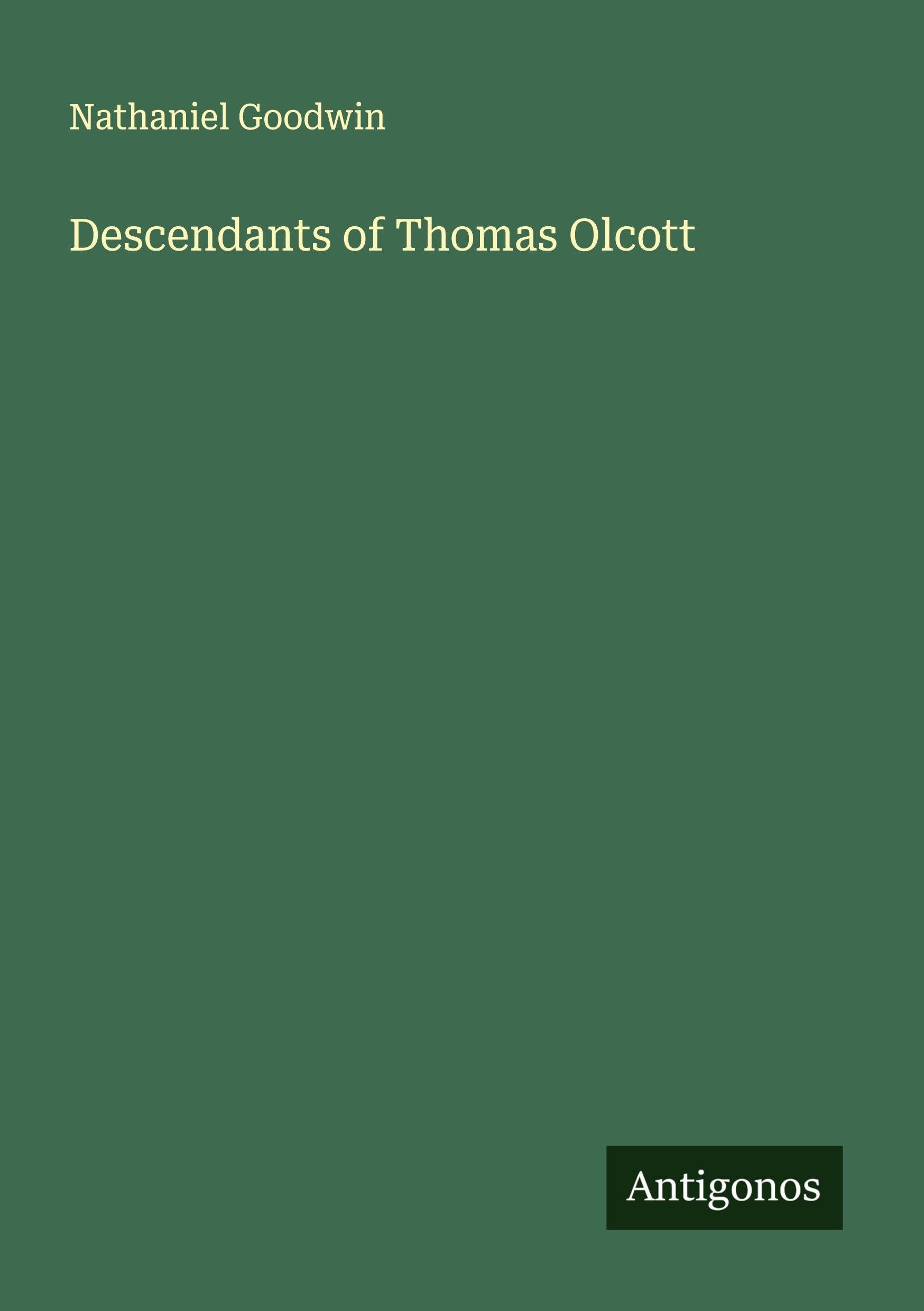 Product Image: Descendants of Thomas Olcott