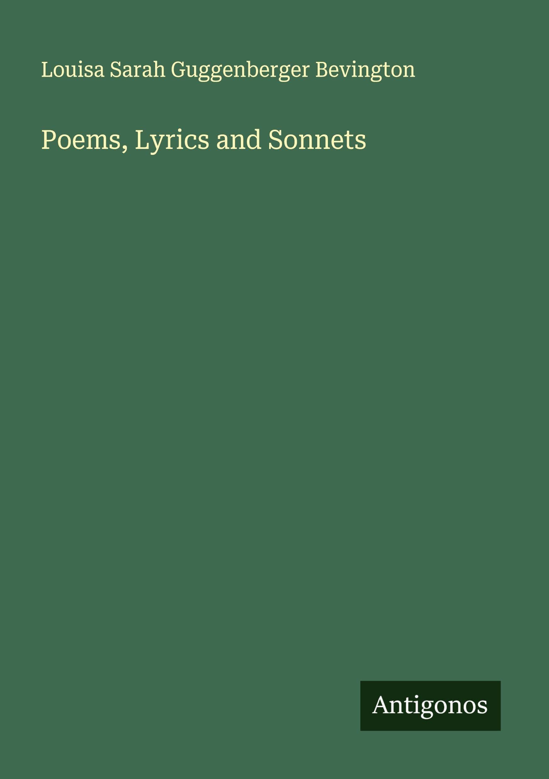 Poems, Lyrics and Sonnets Classics