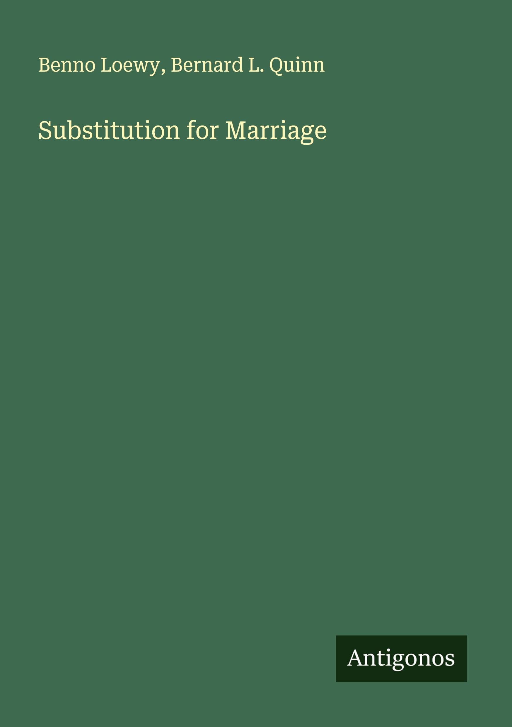 Product Image: Substitution for Marriage