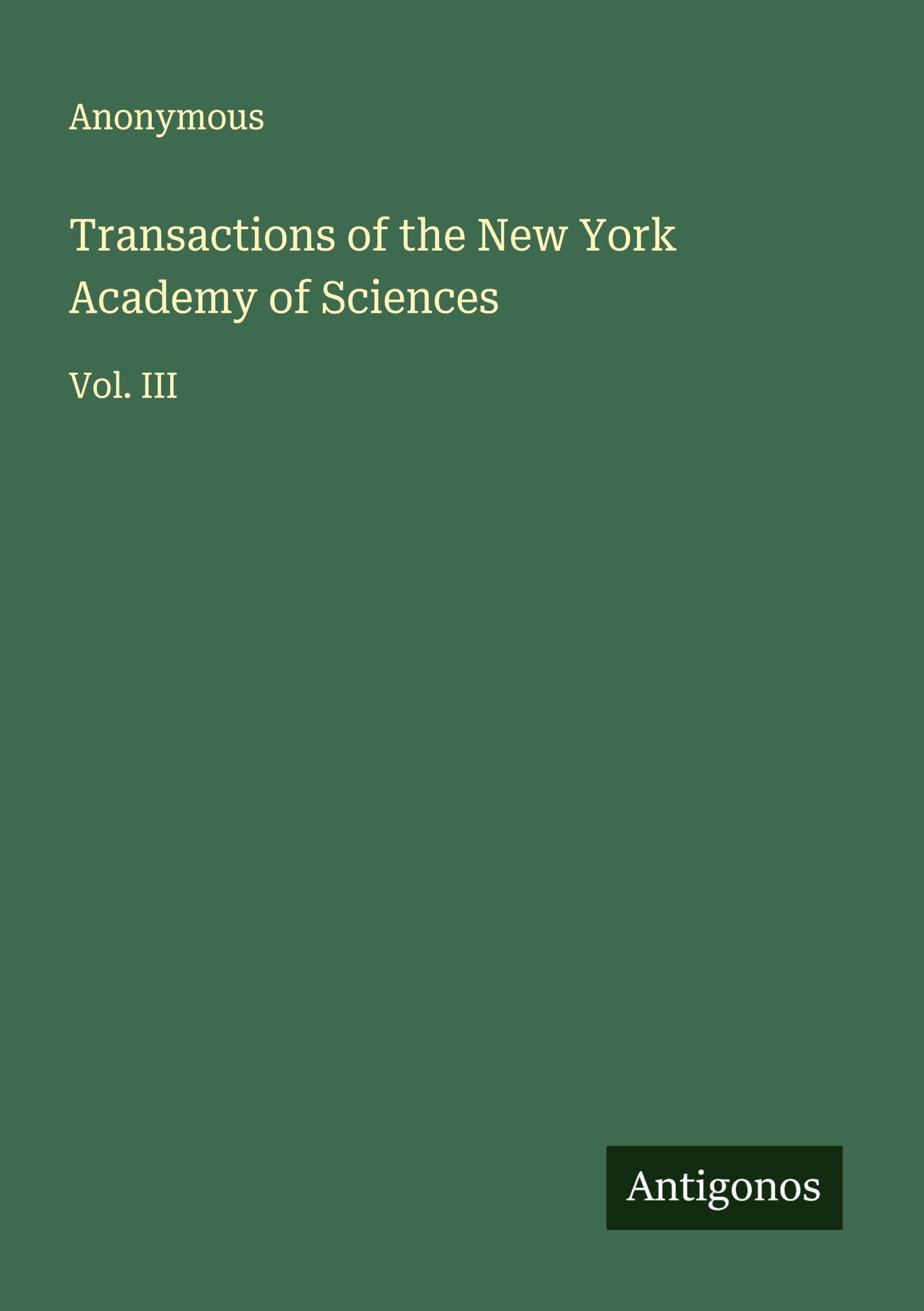 Transactions of the New York Academy of Sciences Classics