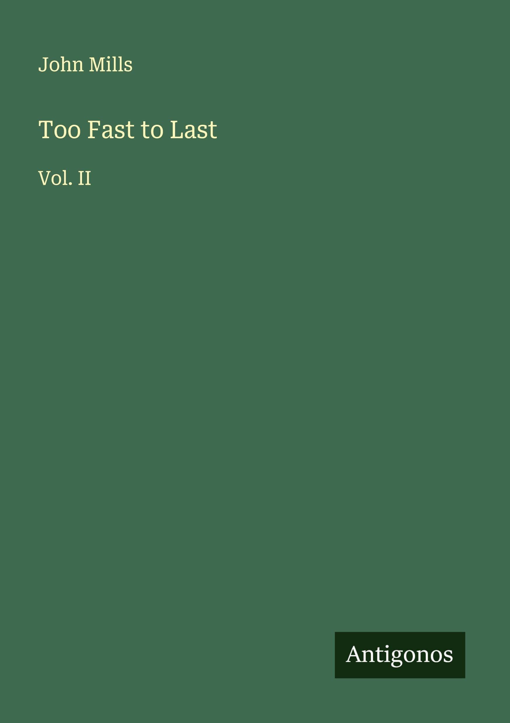 Product Image: Too Fast to Last