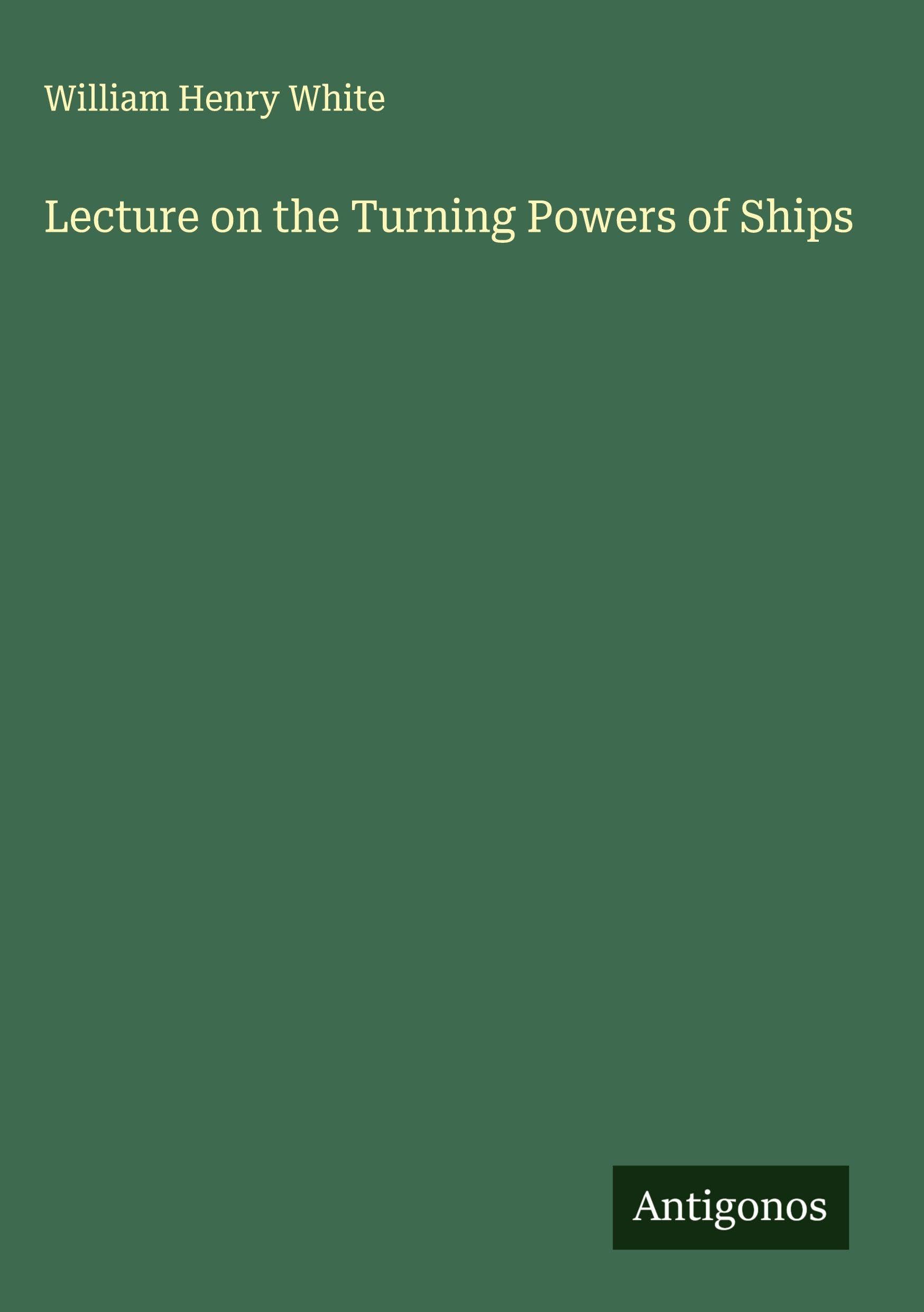 Product Image: Lecture on the Turning Powers of Ships