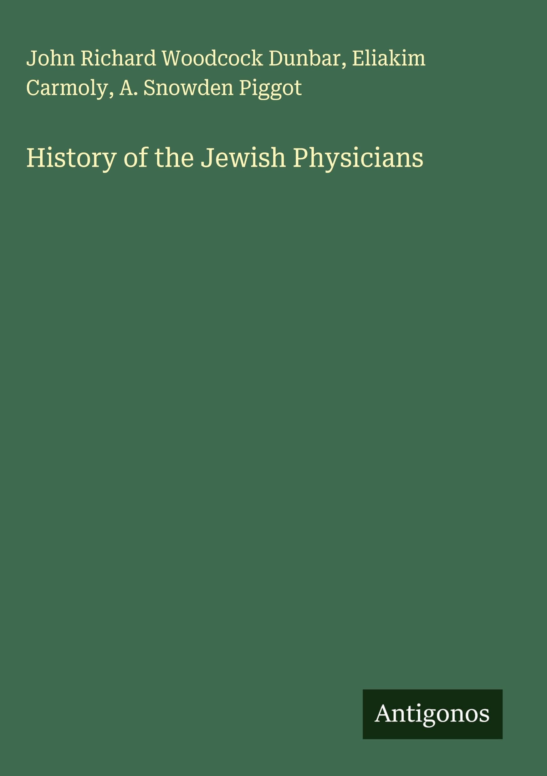 History of the Jewish Physicians Classics