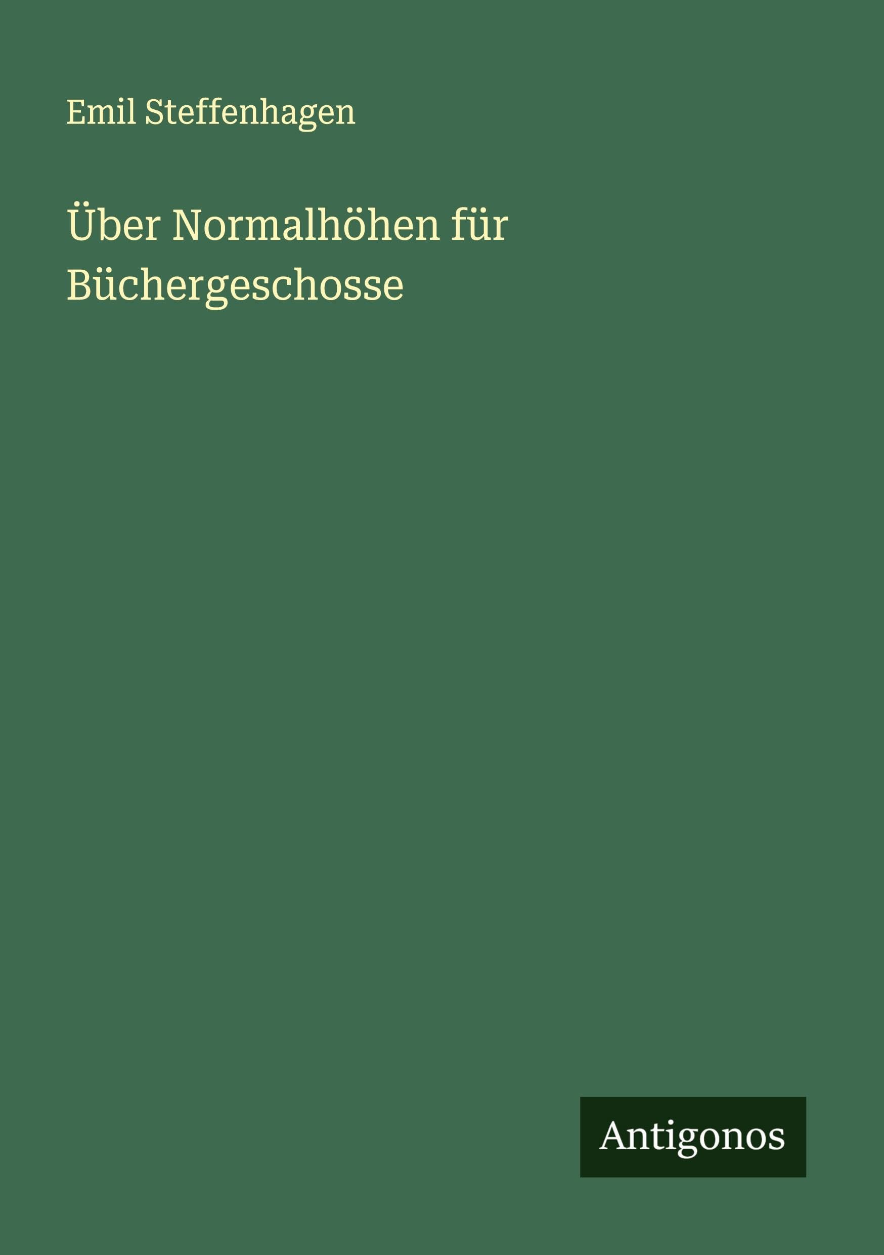 Über Normalhöhen für Büchergeschosse Classics