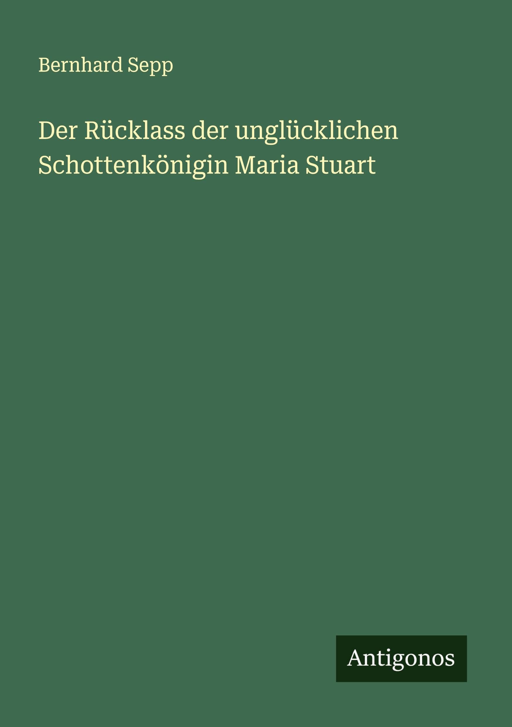 Der Rücklass der unglücklichen Schottenkönigin Maria Stuart Classics