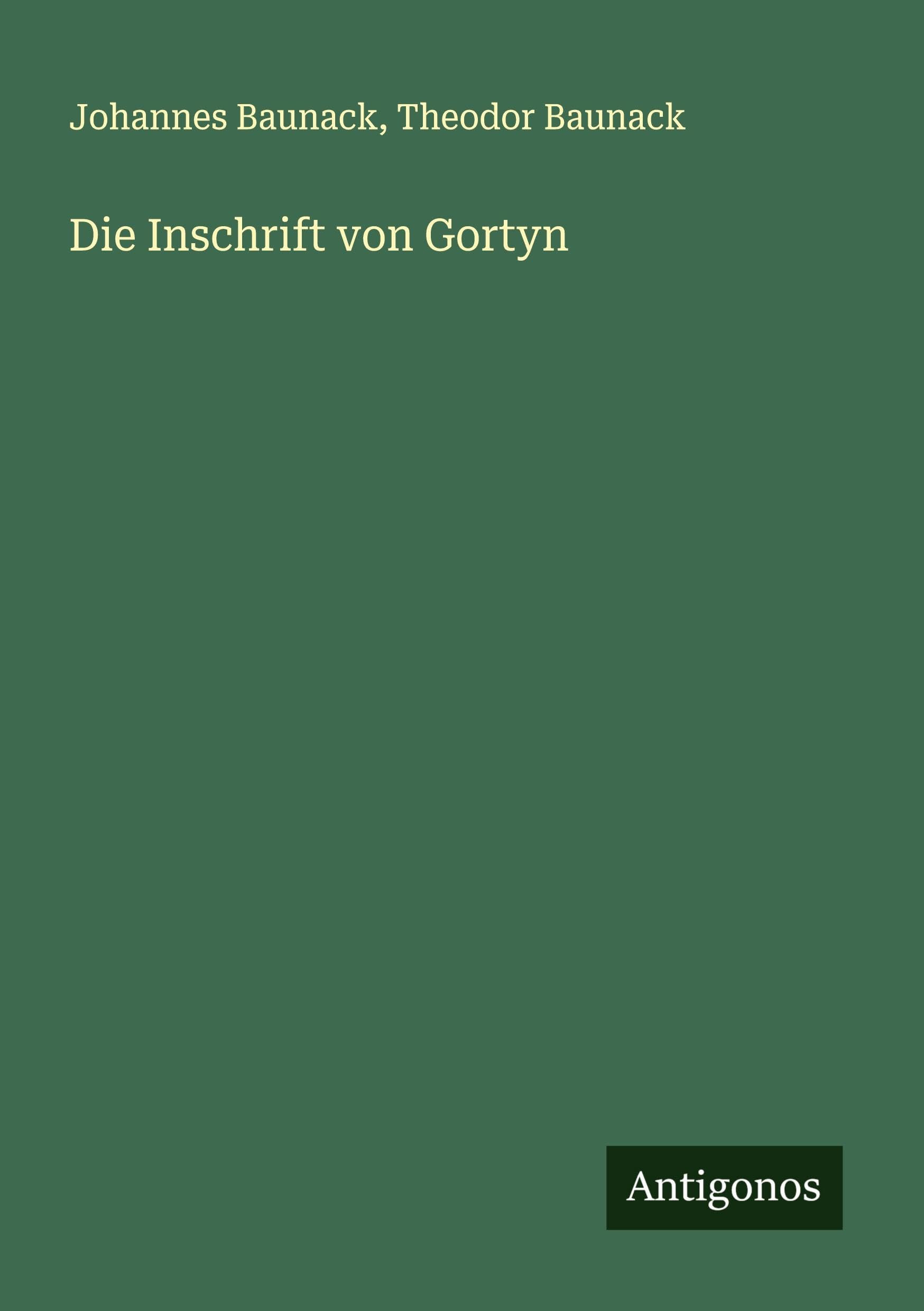 Die Inschrift von Gortyn Classics