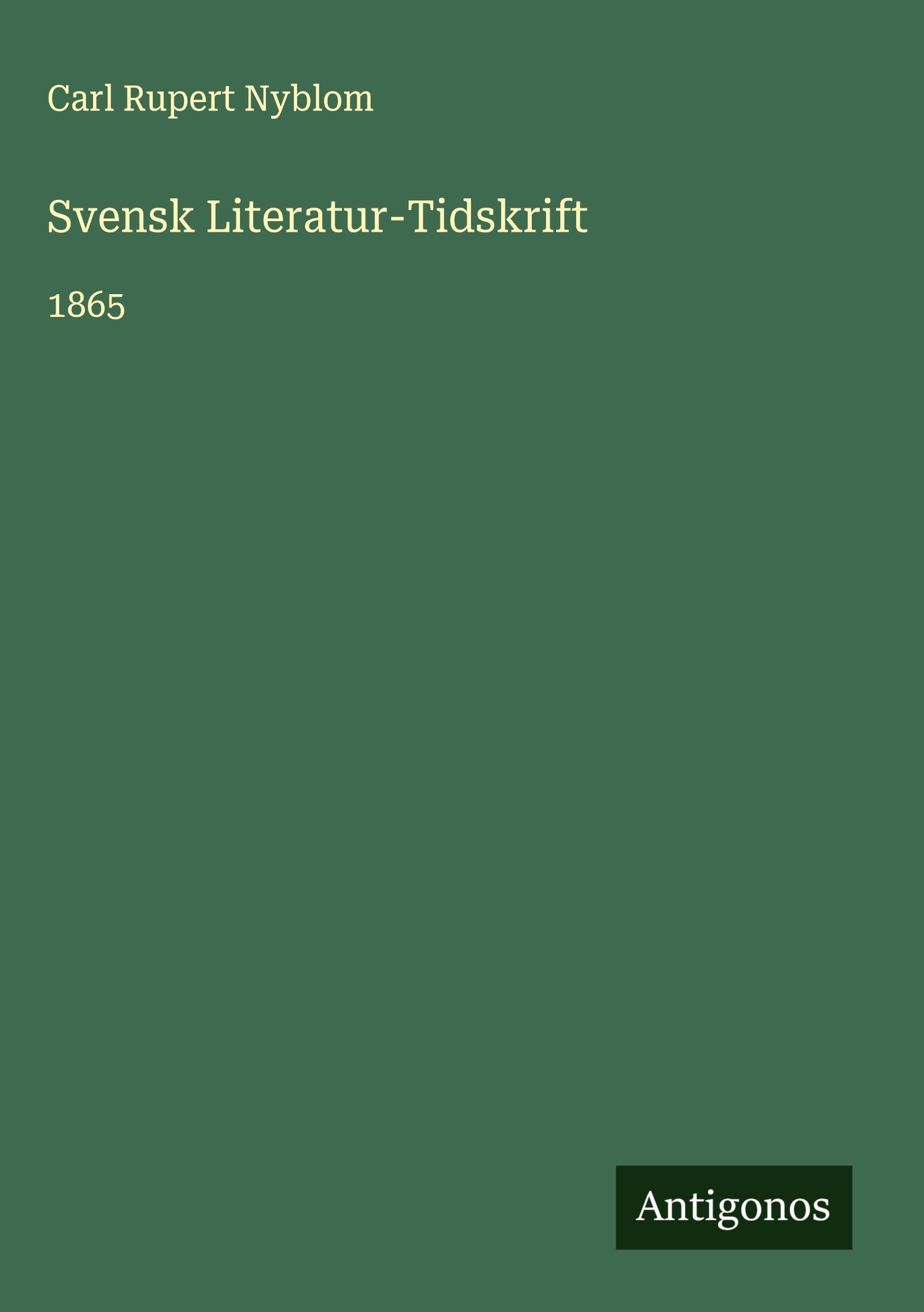 Svensk Literatur-Tidskrift Classics