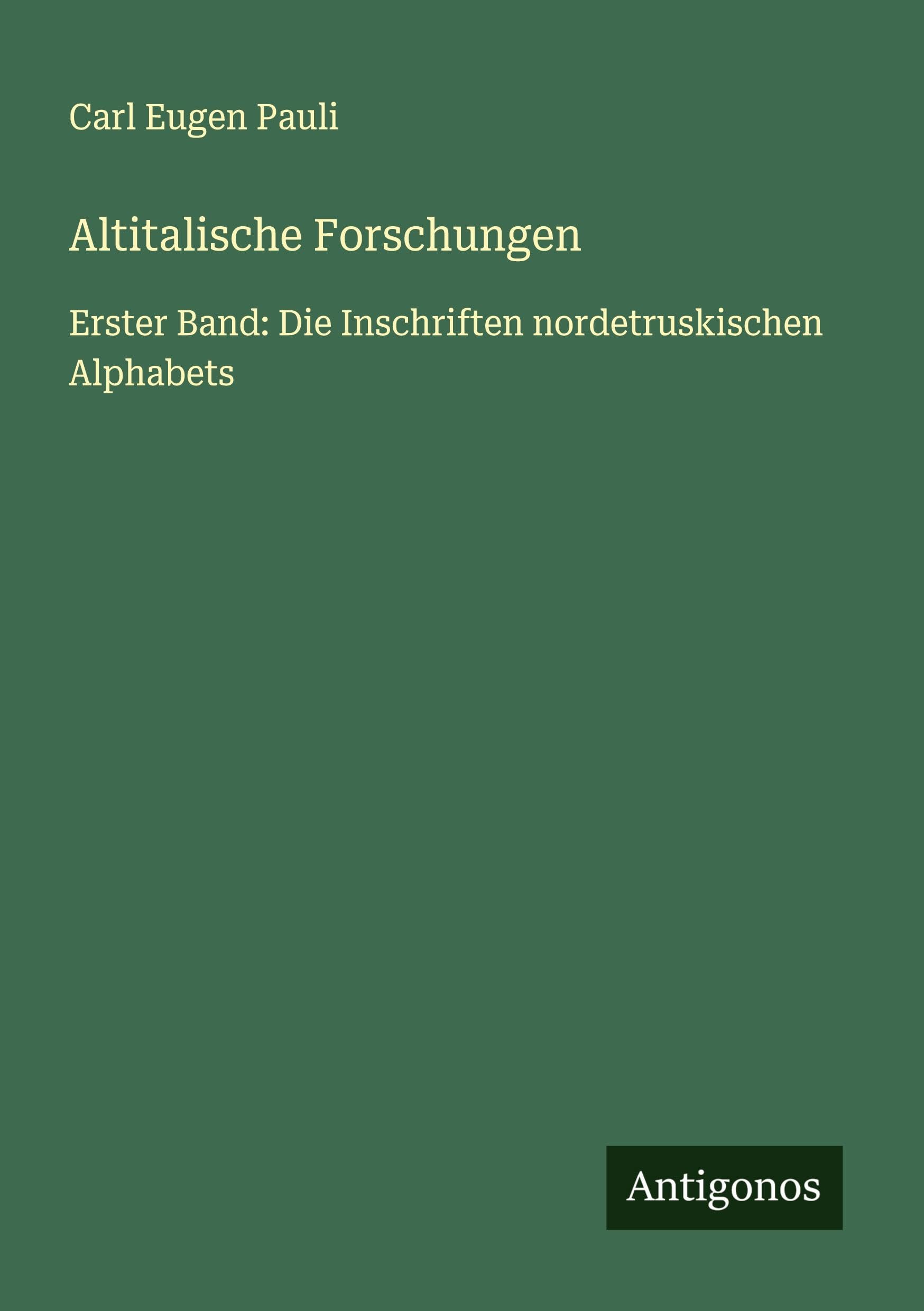 Altitalische Forschungen Classics