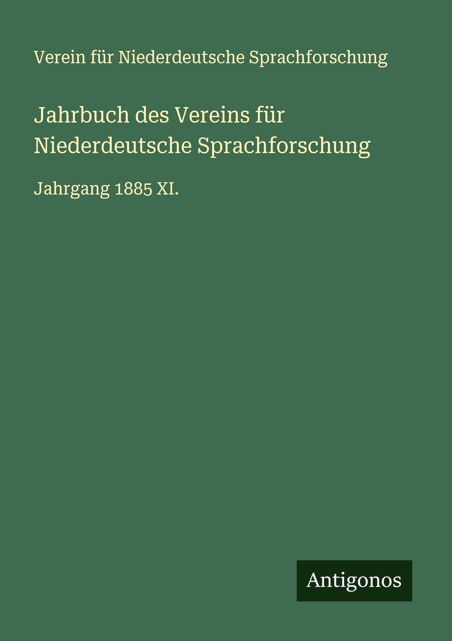 Jahrbuch des Vereins für Niederdeutsche Sprachforschung Classics