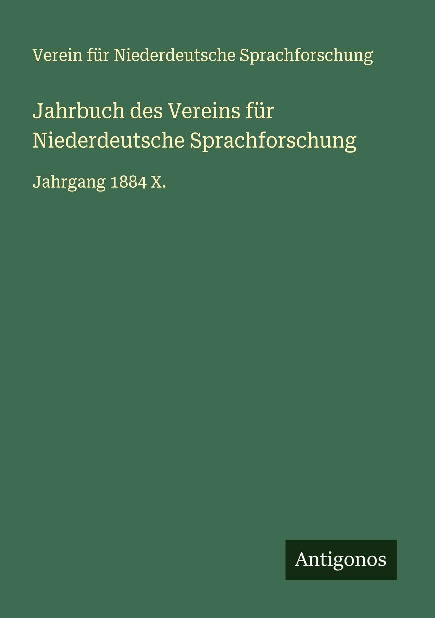 Jahrbuch des Vereins für Niederdeutsche Sprachforschung Classics