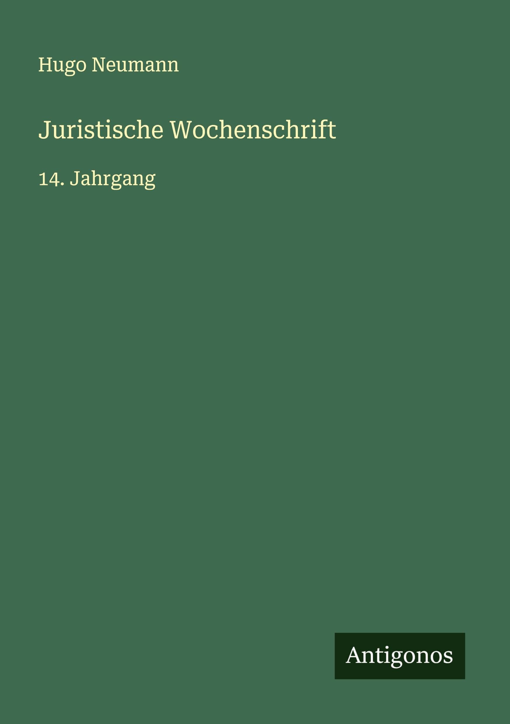 Juristische Wochenschrift Classics