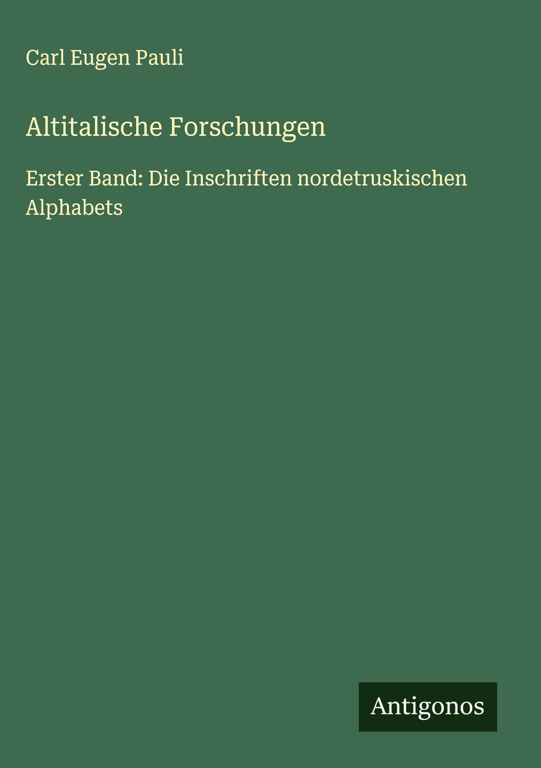 Altitalische Forschungen Classics