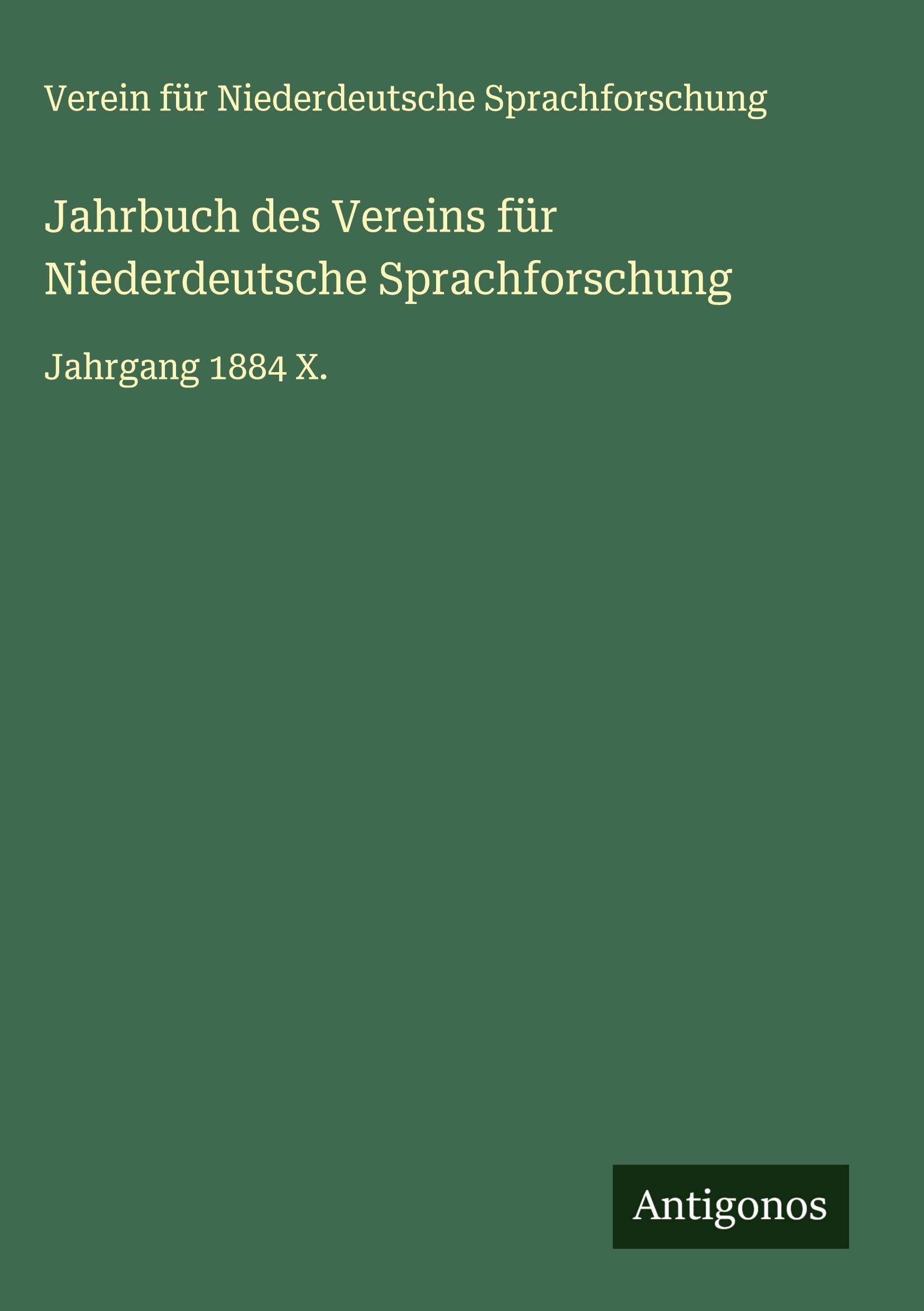 Jahrbuch des Vereins für Niederdeutsche Sprachforschung Classics