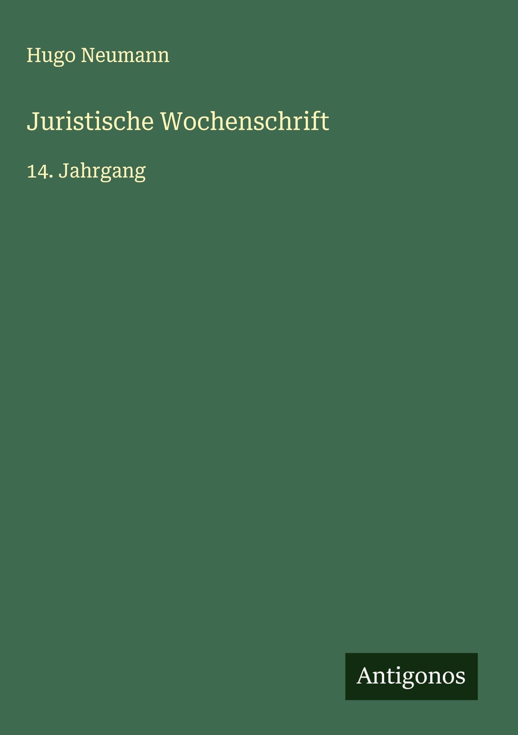 Juristische Wochenschrift Classics
