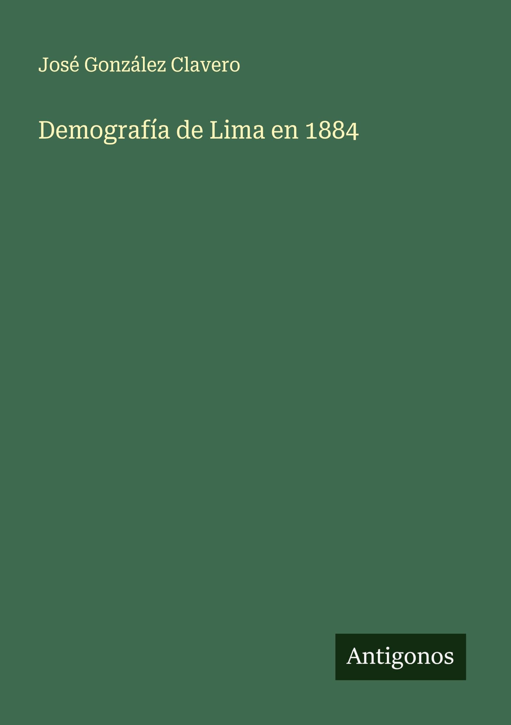 Demografía de Lima en 1884 Classics