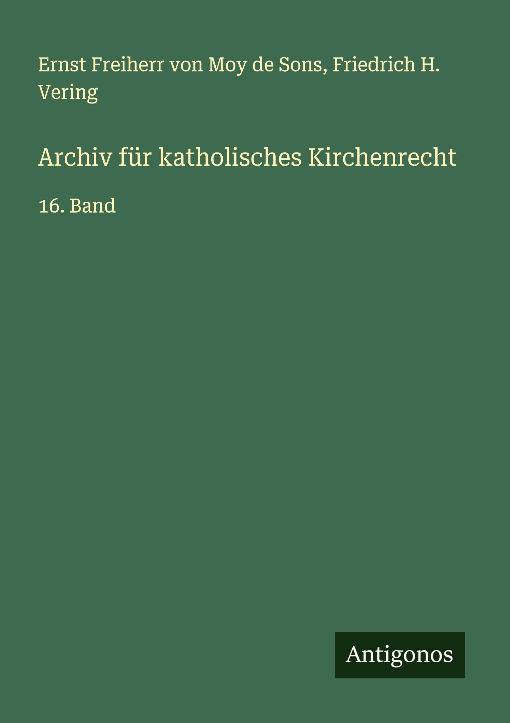 Archiv für katholisches Kirchenrecht Classics