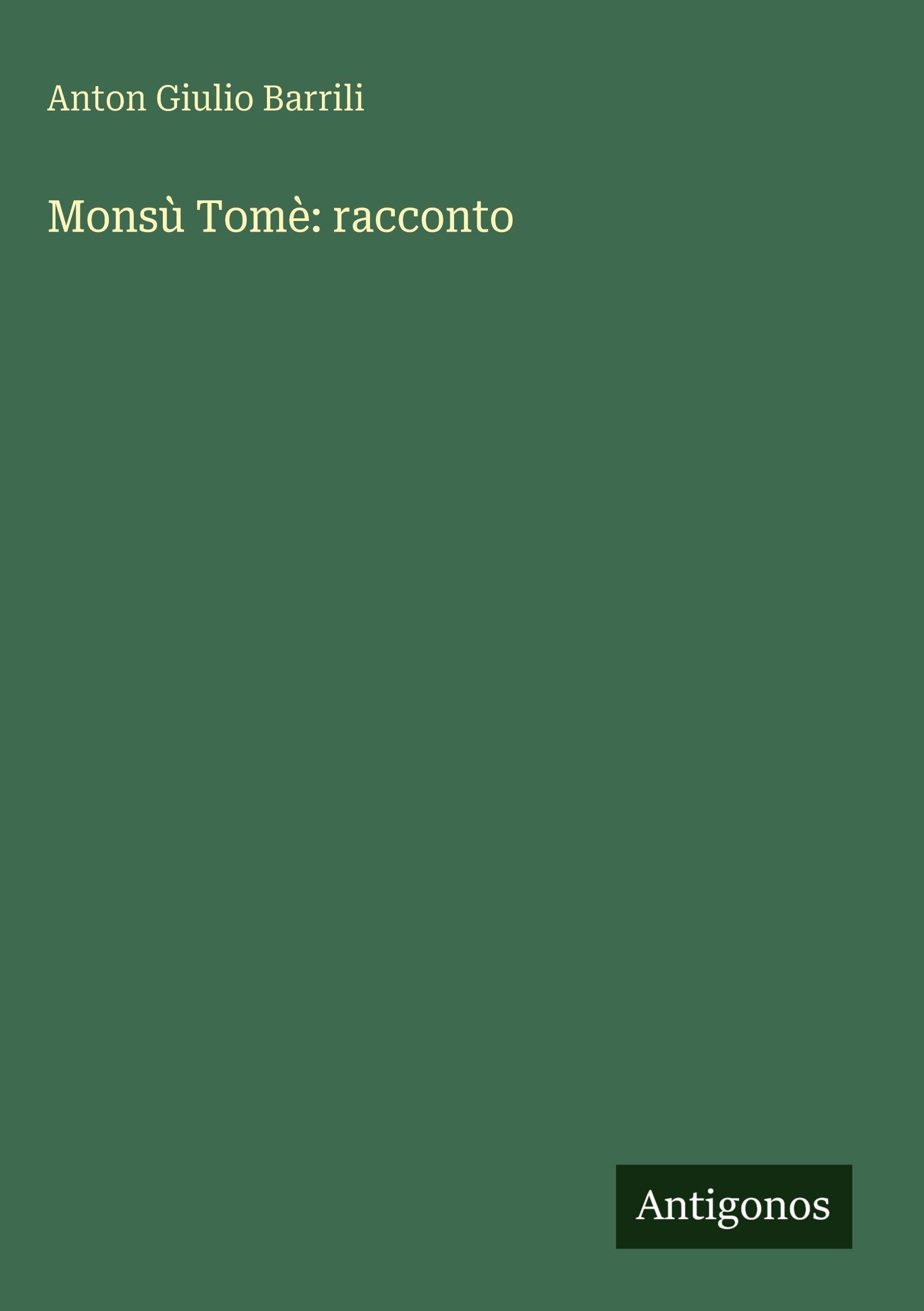 Monsù Tomè: racconto Classics