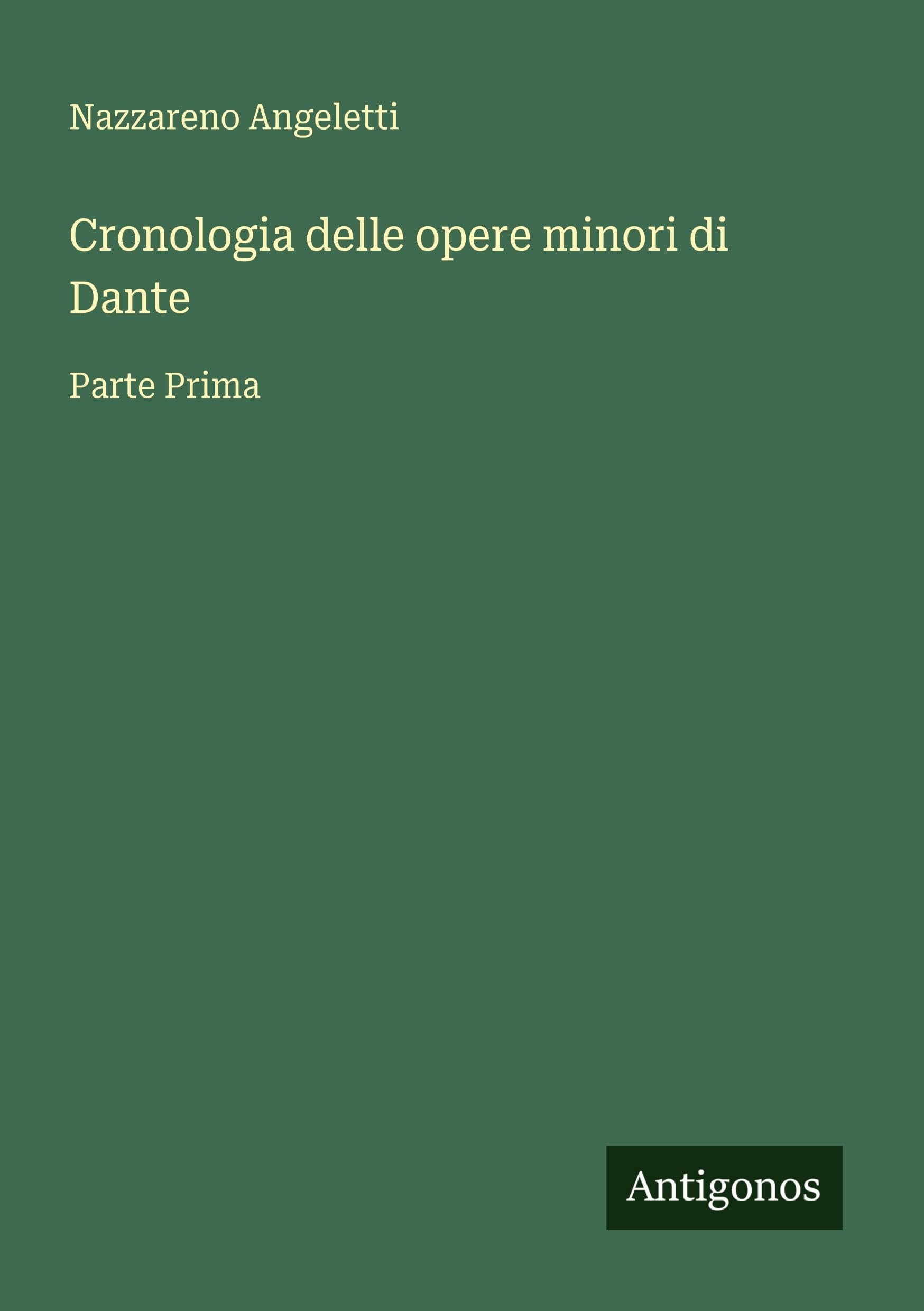 Cronologia delle opere minori di Dante Classics