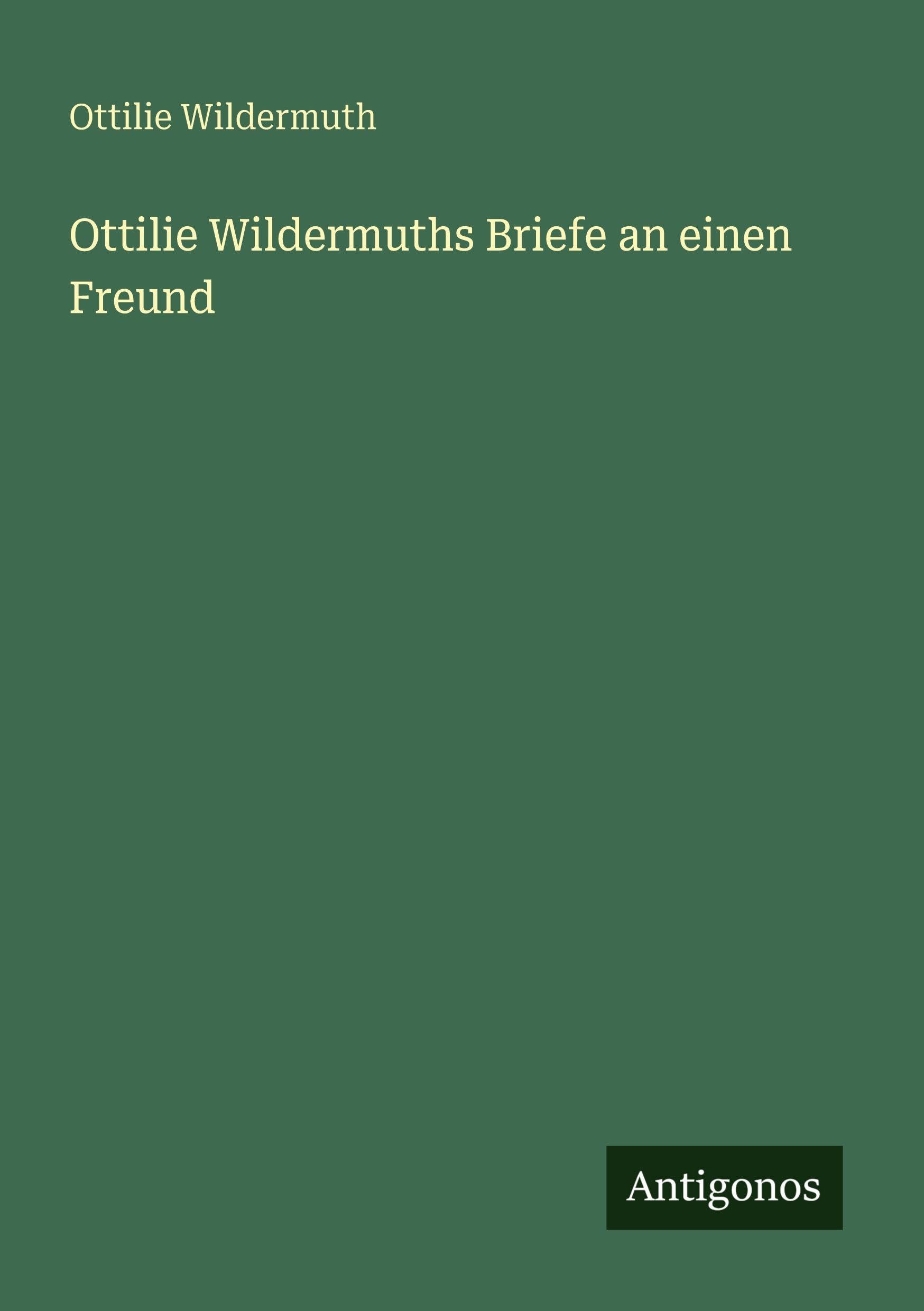 Product Image: Ottilie Wildermuths Briefe an einen Freund
