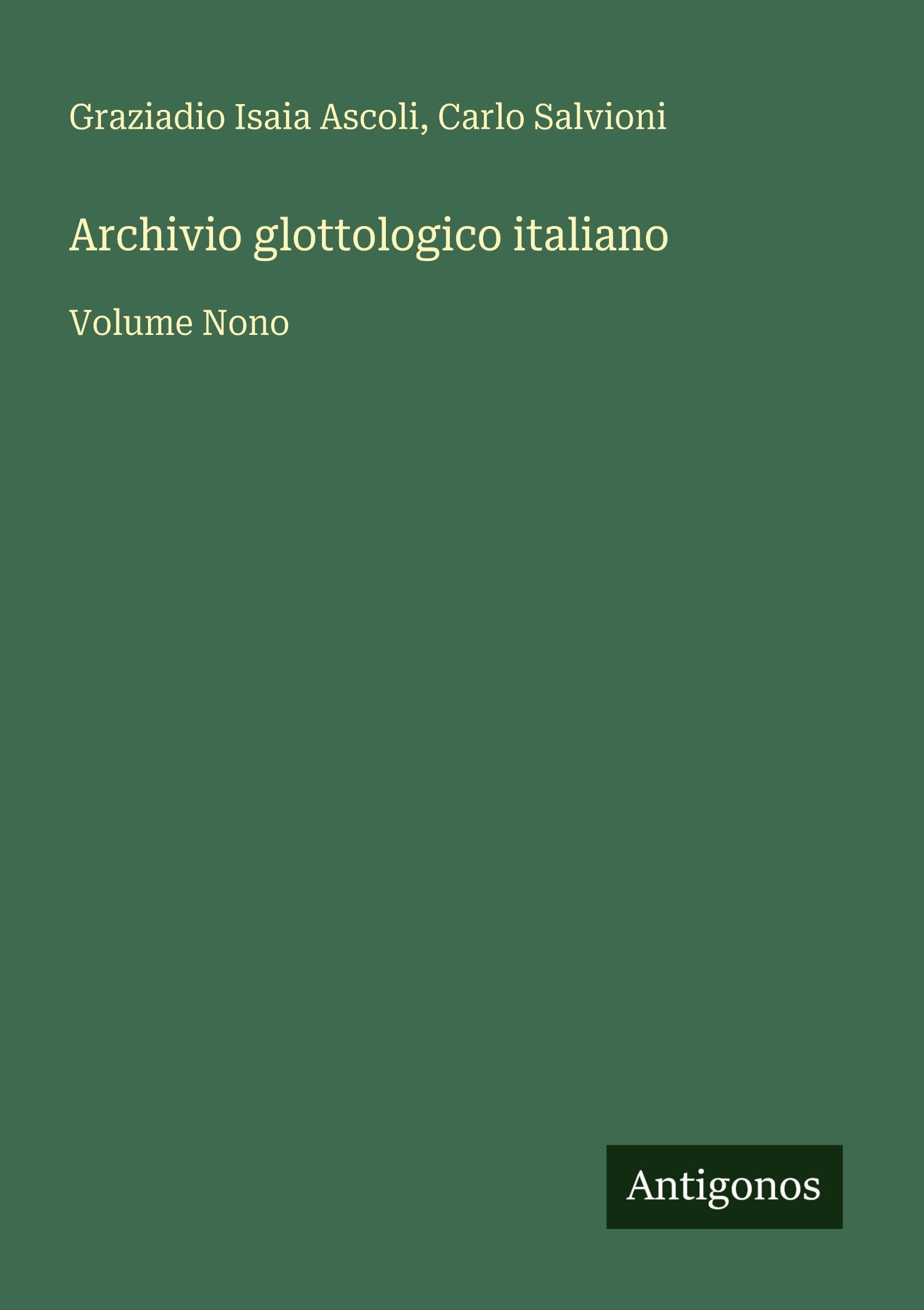 Archivio glottologico italiano Classics