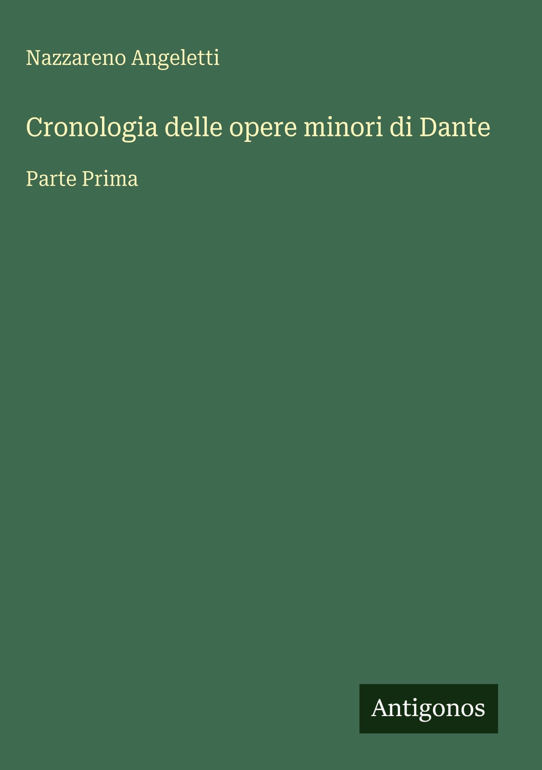Cronologia delle opere minori di Dante Classics