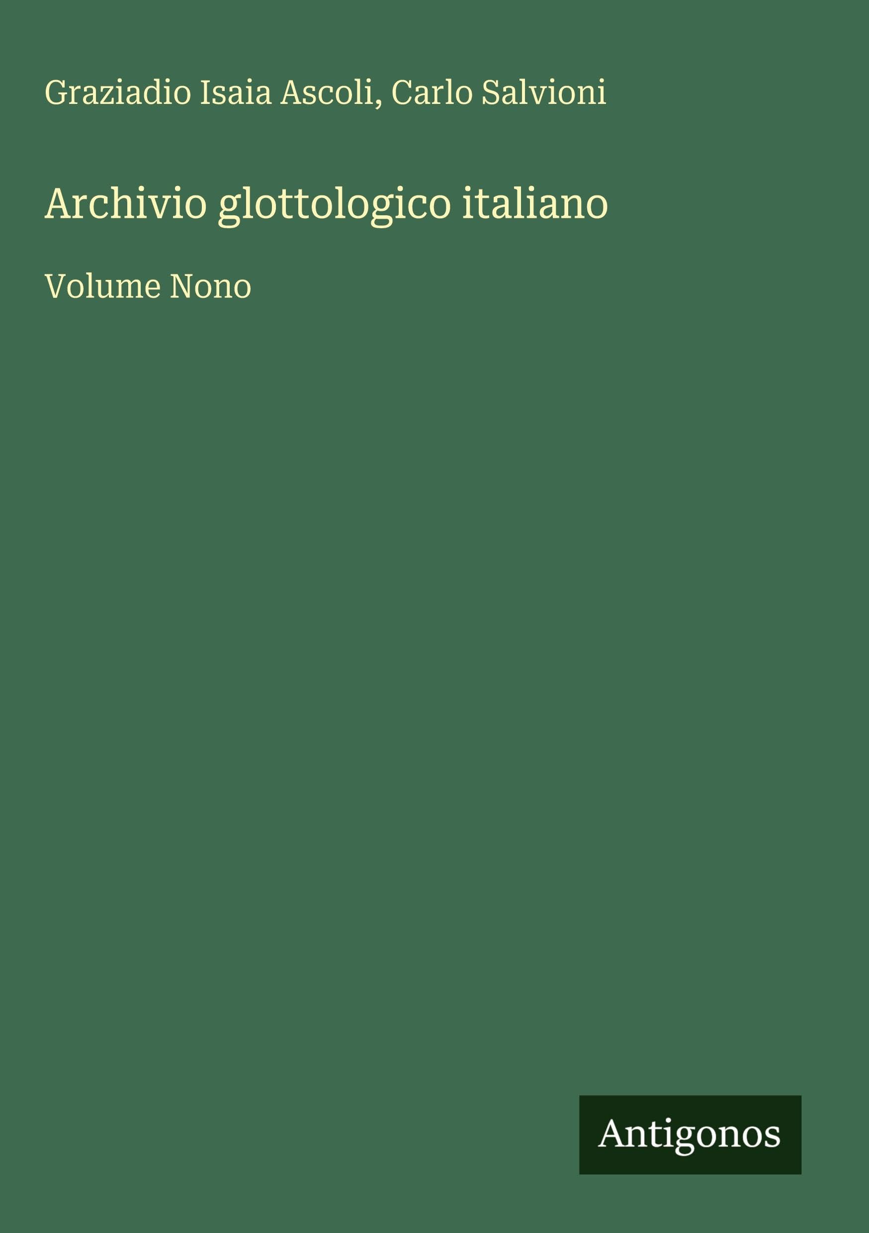 Archivio glottologico italiano Classics