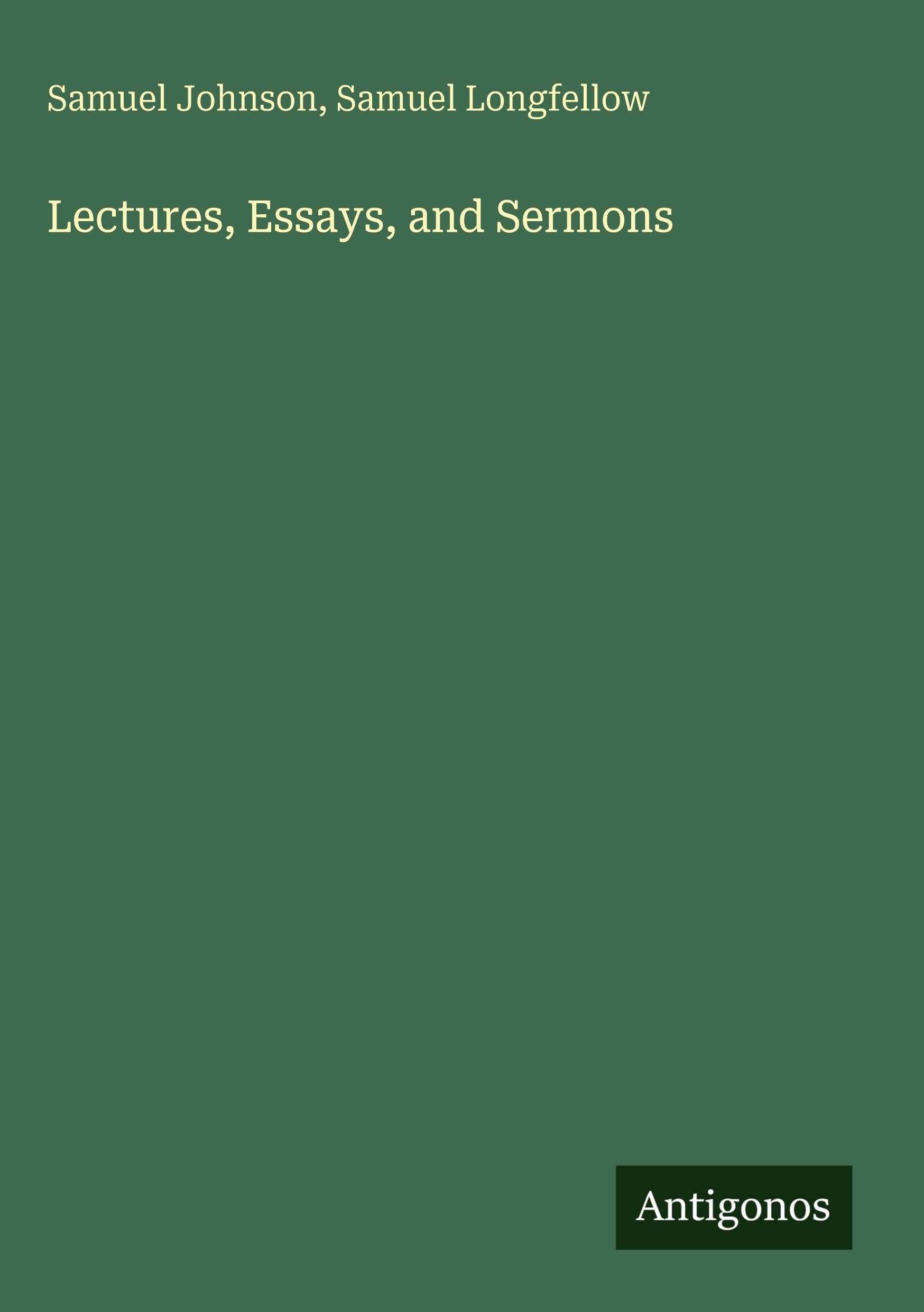 Product Image: Lectures, Essays, and Sermons