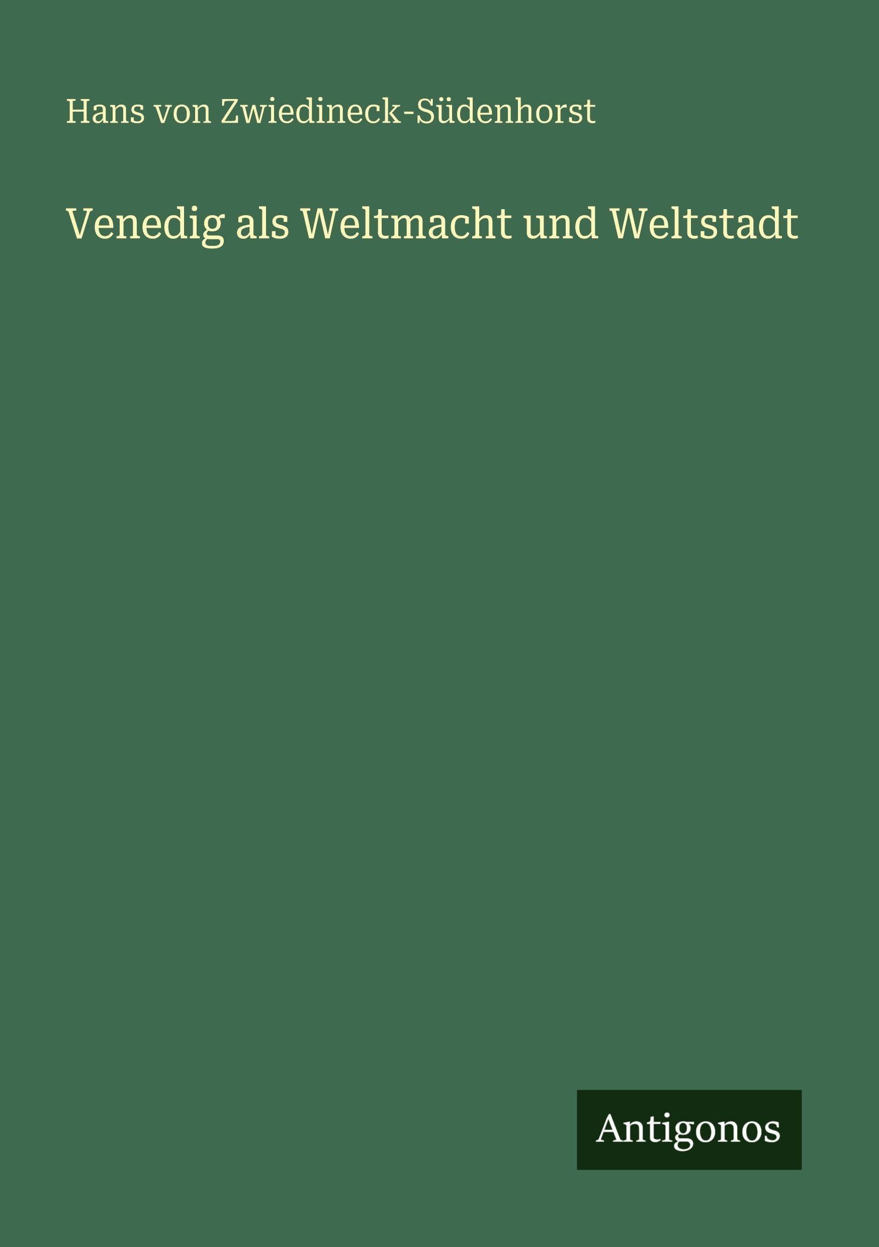 Venedig als Weltmacht und Weltstadt Contemporary literature