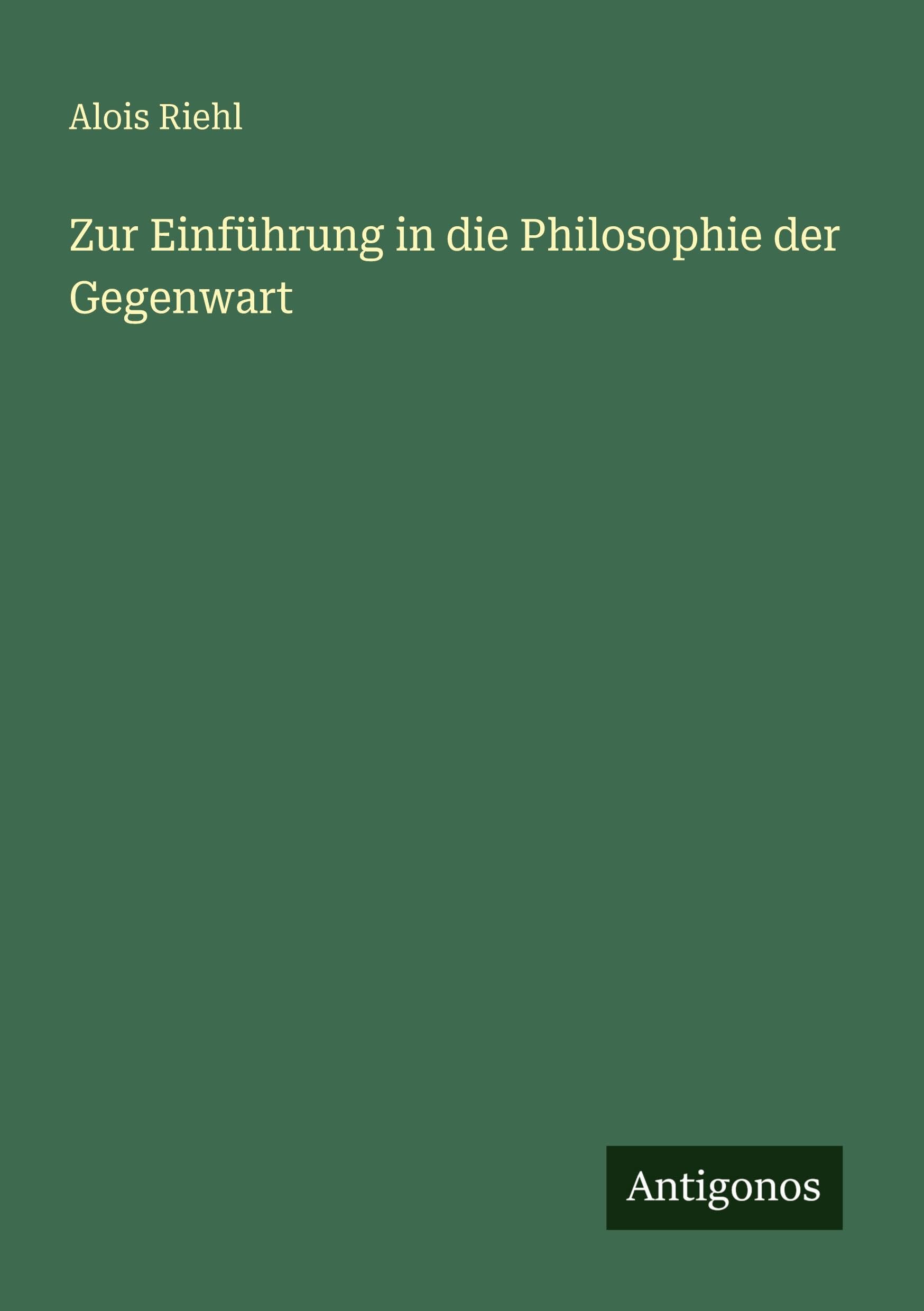Zur Einführung in die Philosophie der Gegenwart Classics