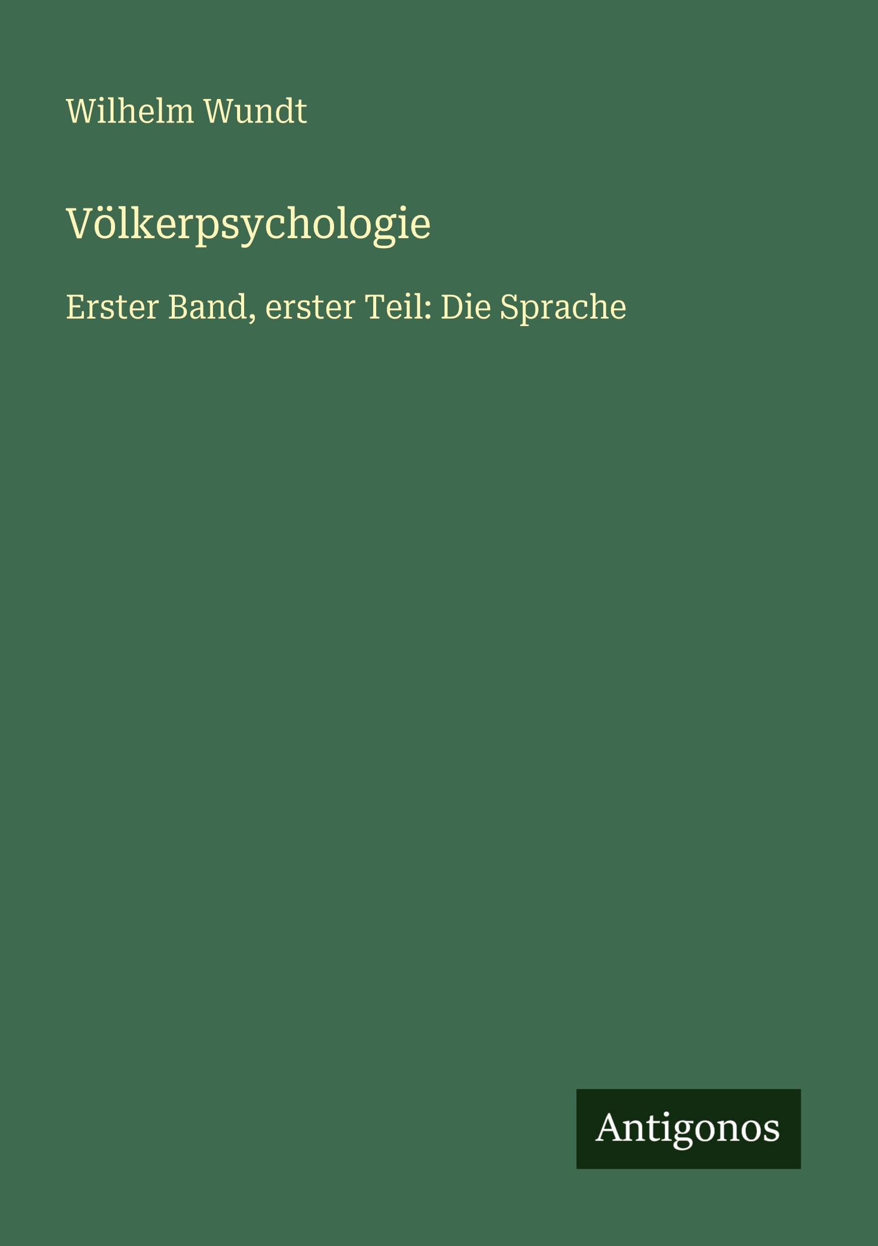 Völkerpsychologie Classics