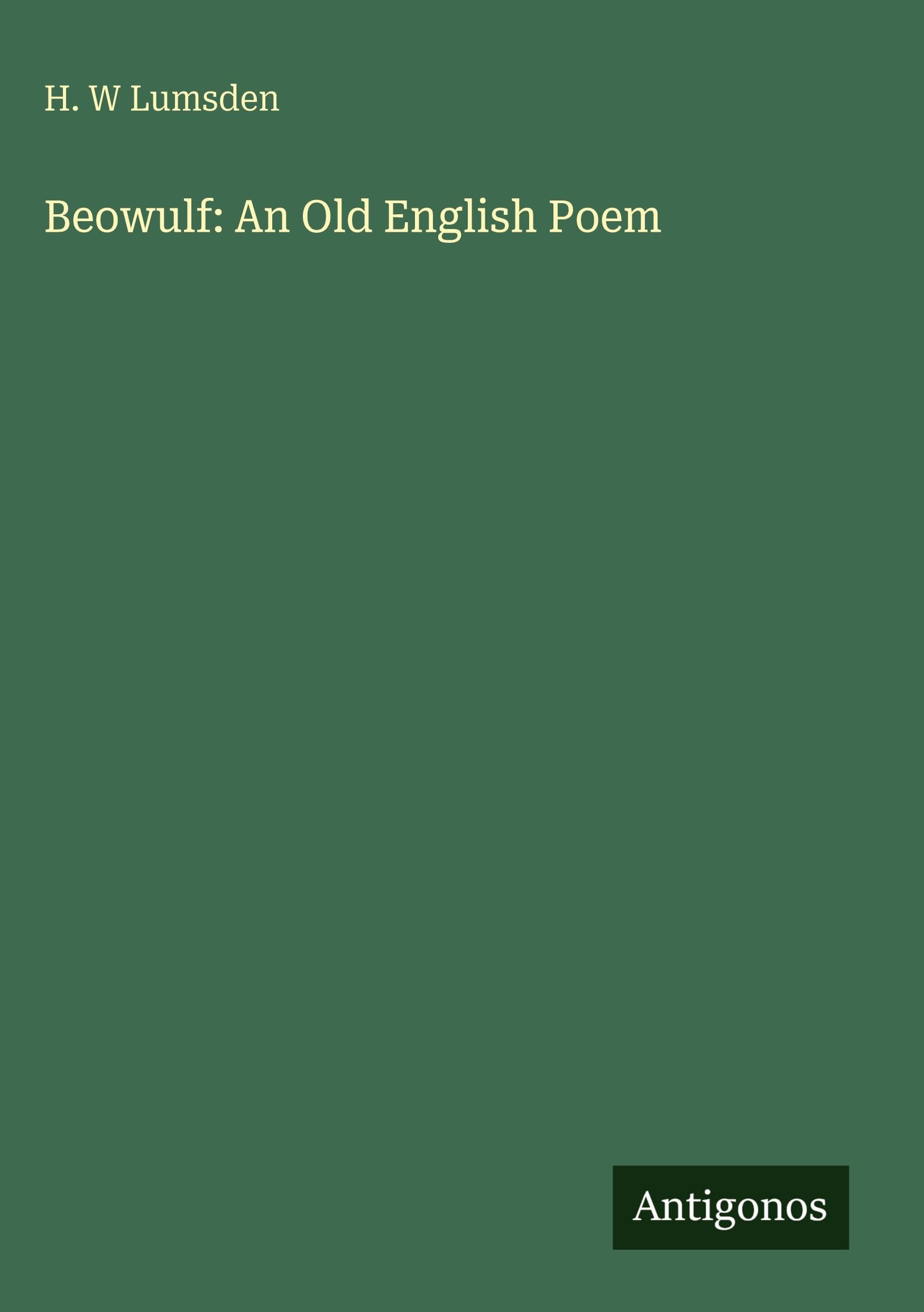 Beowulf: An Old English Poem Classics