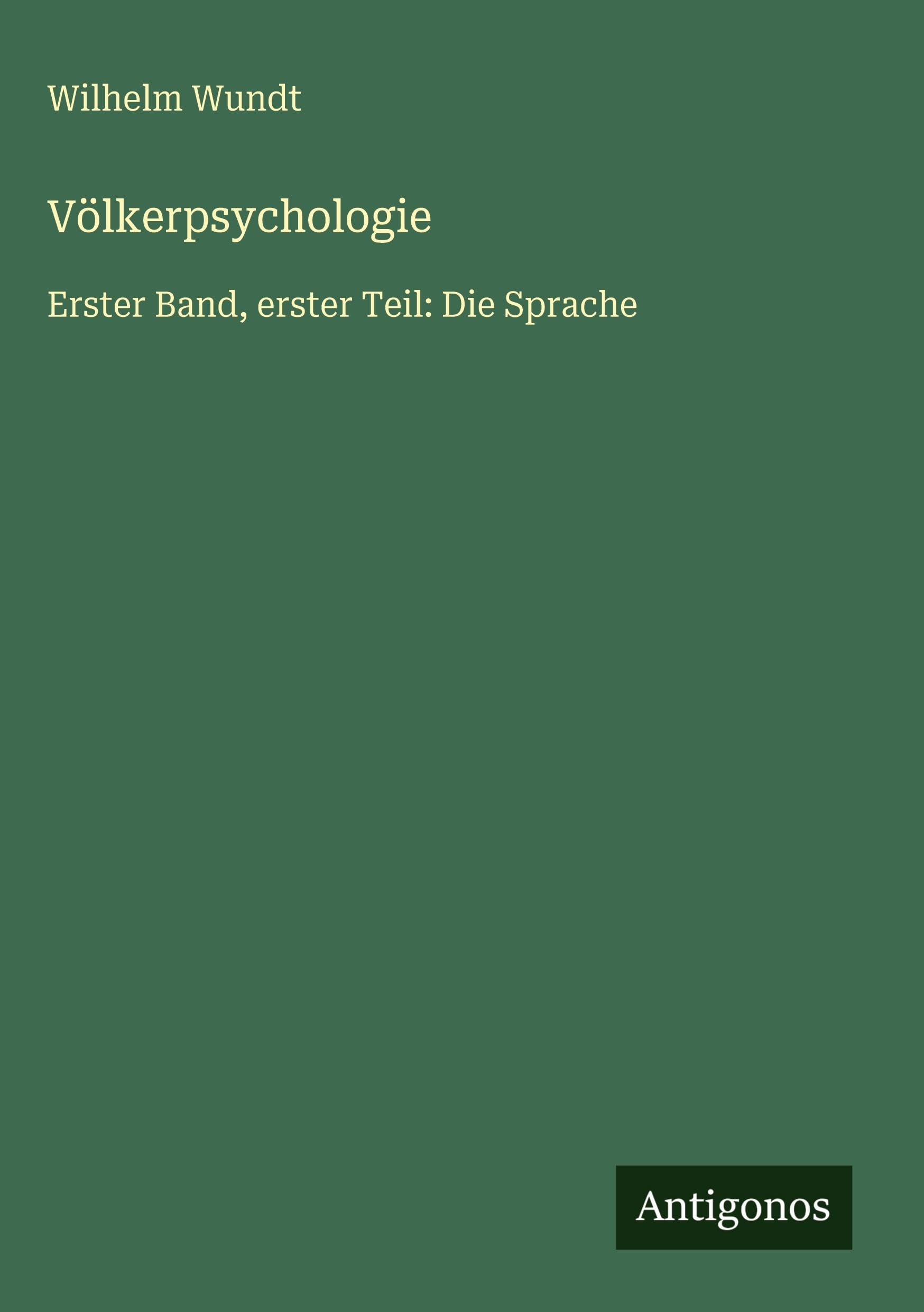 Völkerpsychologie Classics