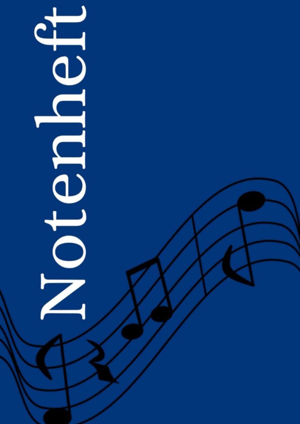 Notenheft: DIN A4 Notenlinienheft | 60 Seiten mit 12 Notenzeilen / Systeme pro Blatt | Papier 90g/m² | Musikheft mit Notenlinien: DE Sheet Music