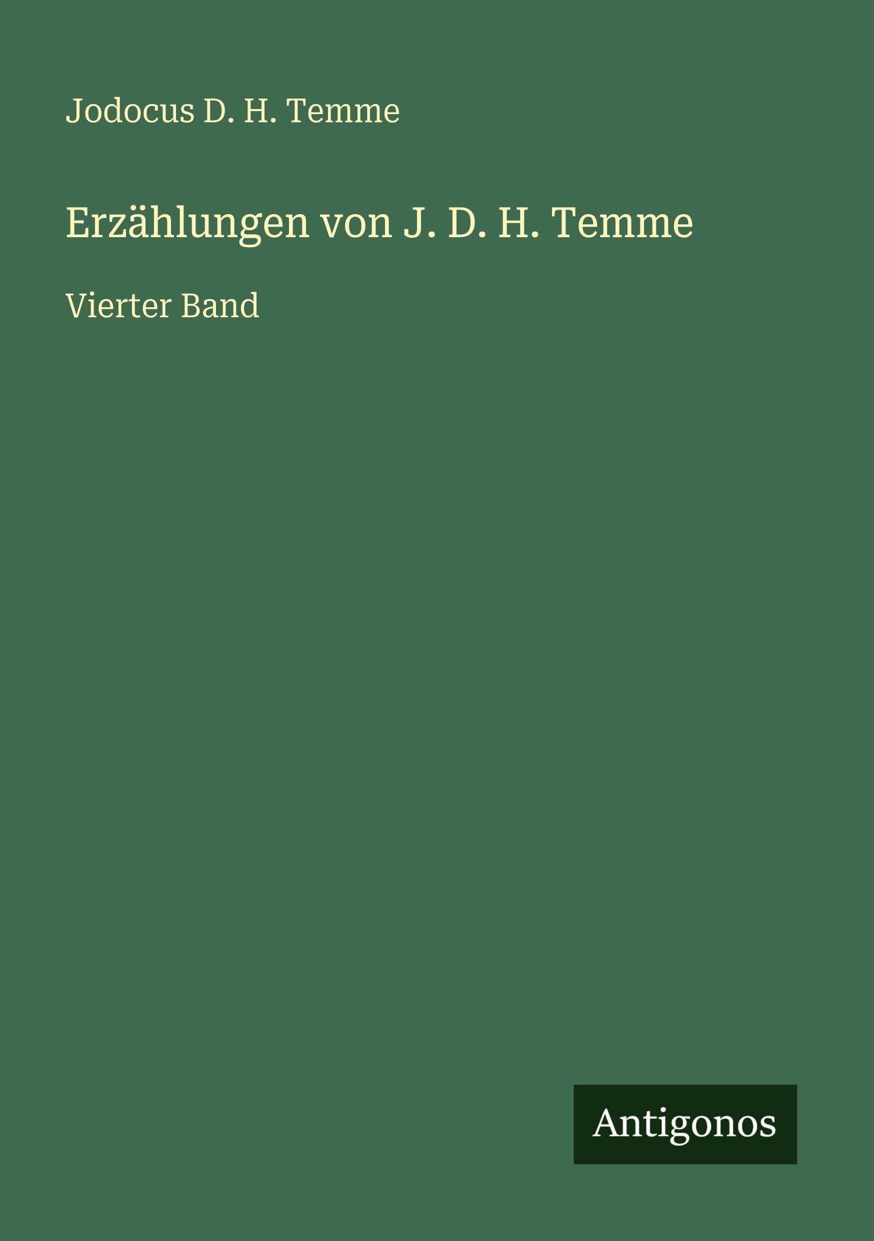 Erzählungen von J. D. H. Temme Contemporary literature