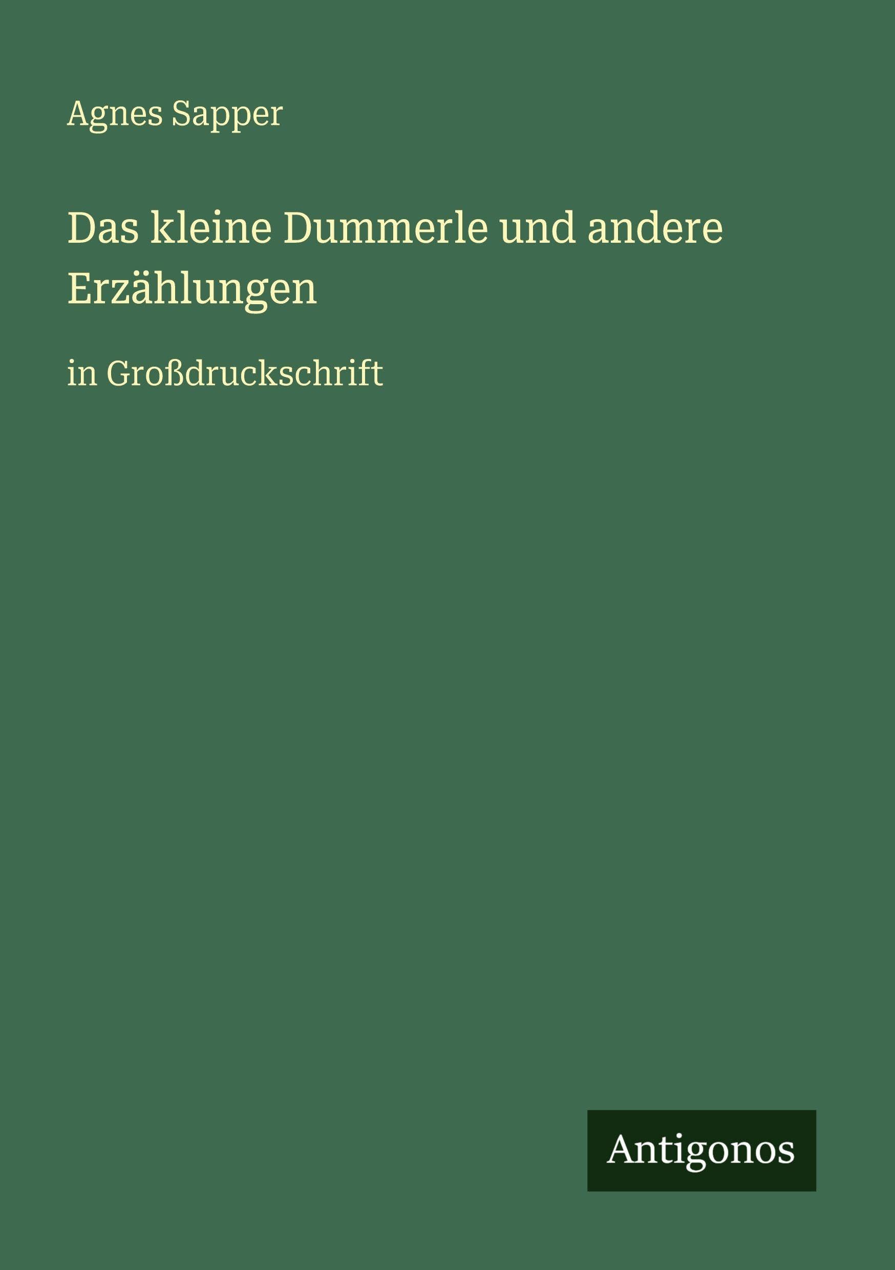 Das kleine Dummerle und andere Erzählungen Contemporary literature