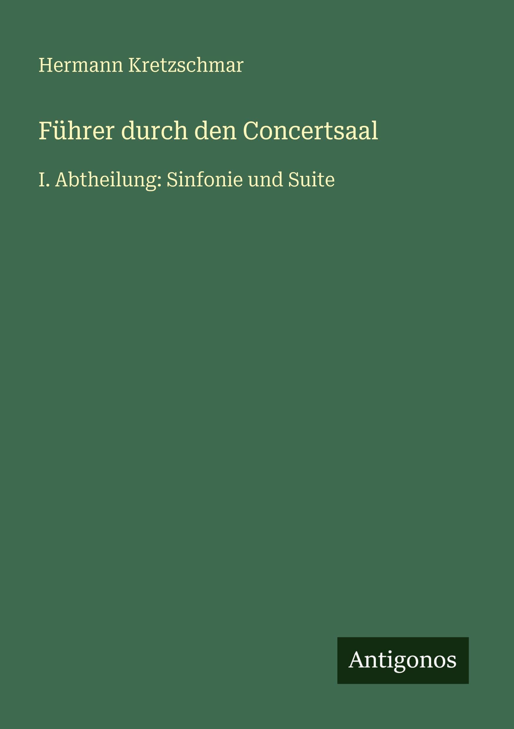 Führer durch den Concertsaal Contemporary literature